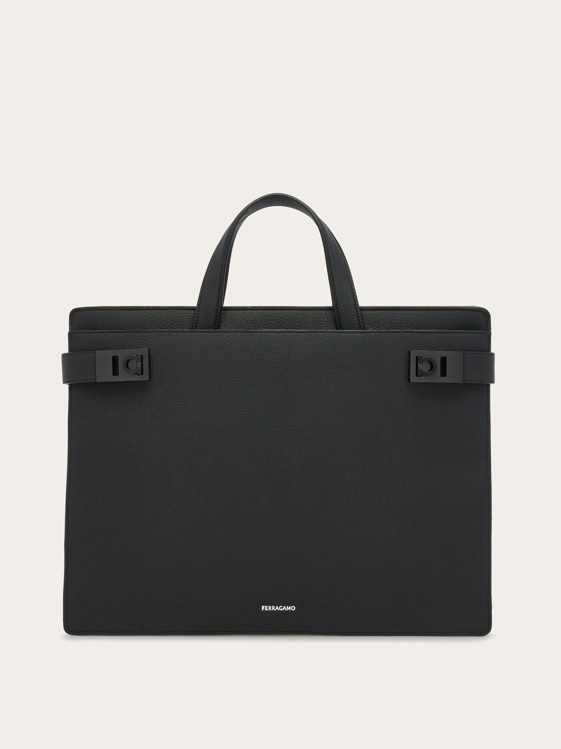 Briefcase with Gancini buckles - 1