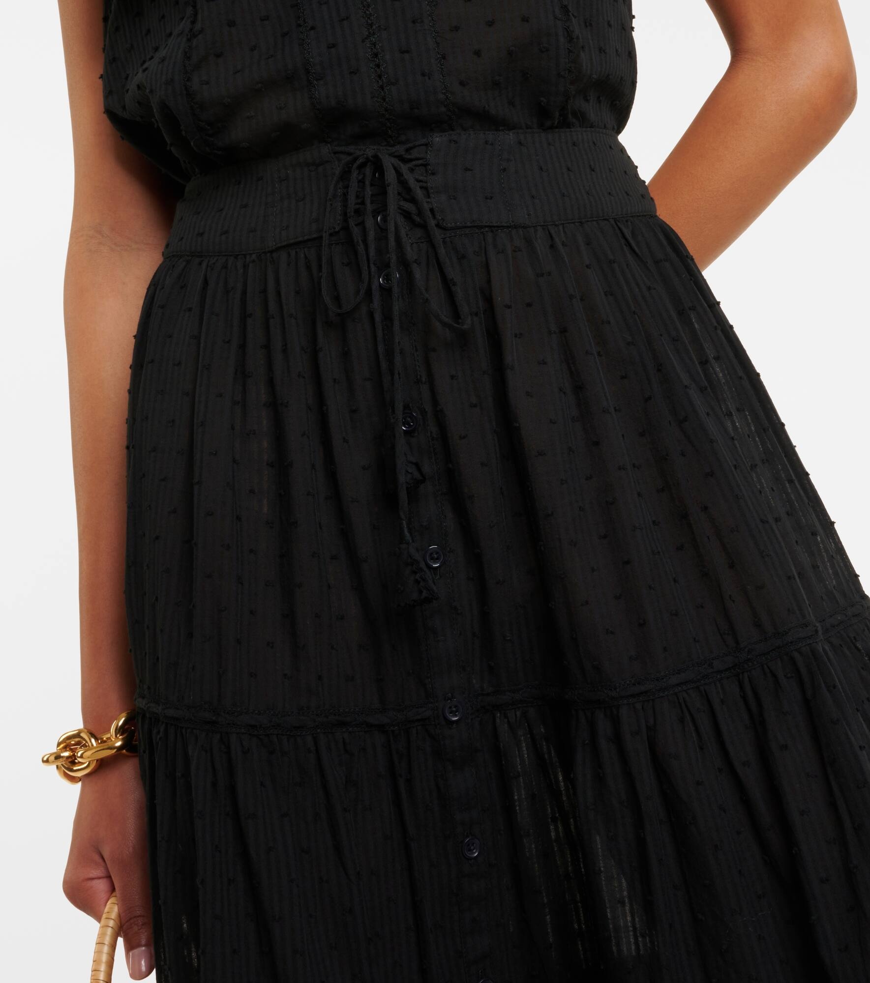 Brie cotton-blend midi skirt - 4