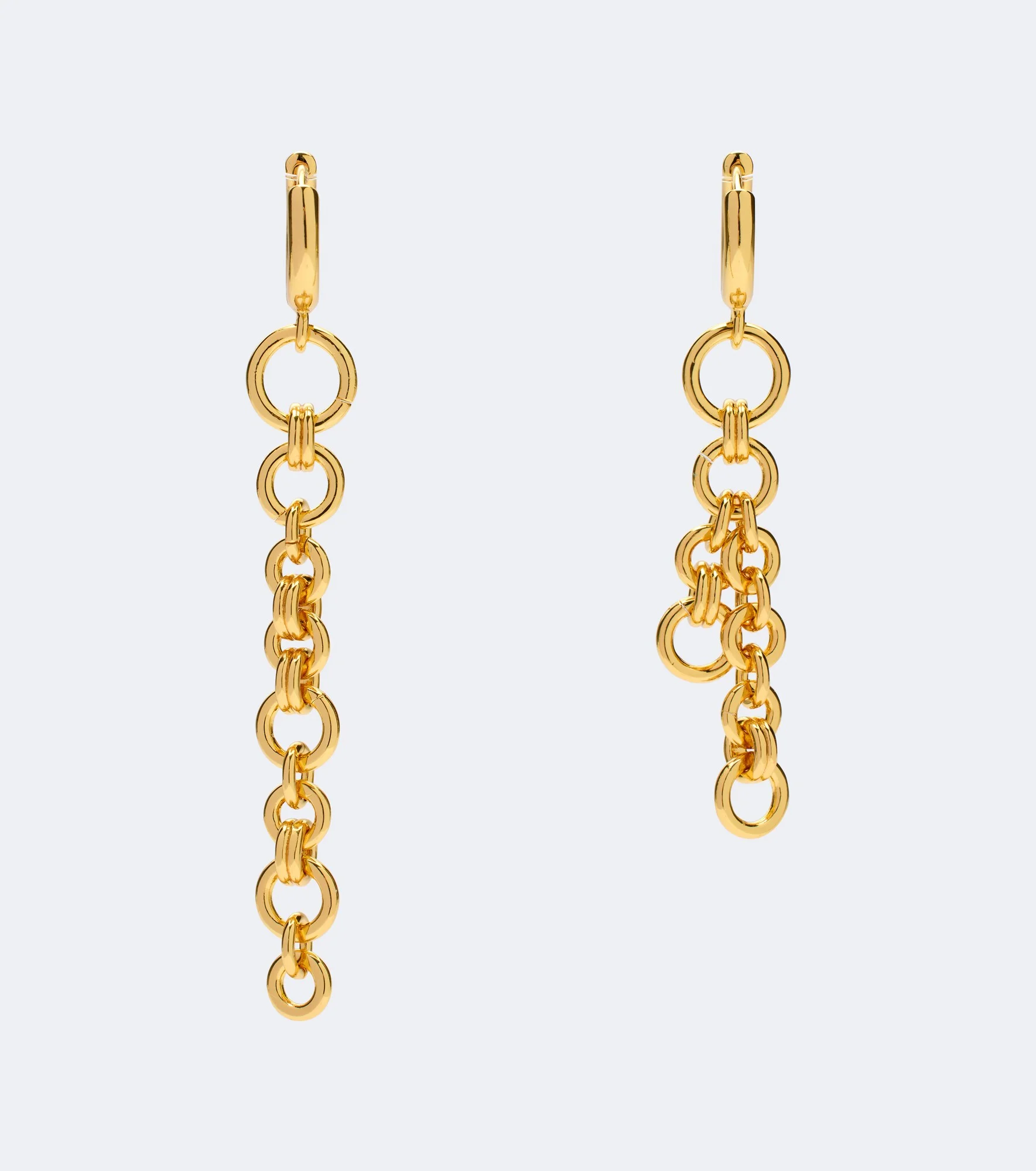 Revenge asymmetric chain drop earrings - 1
