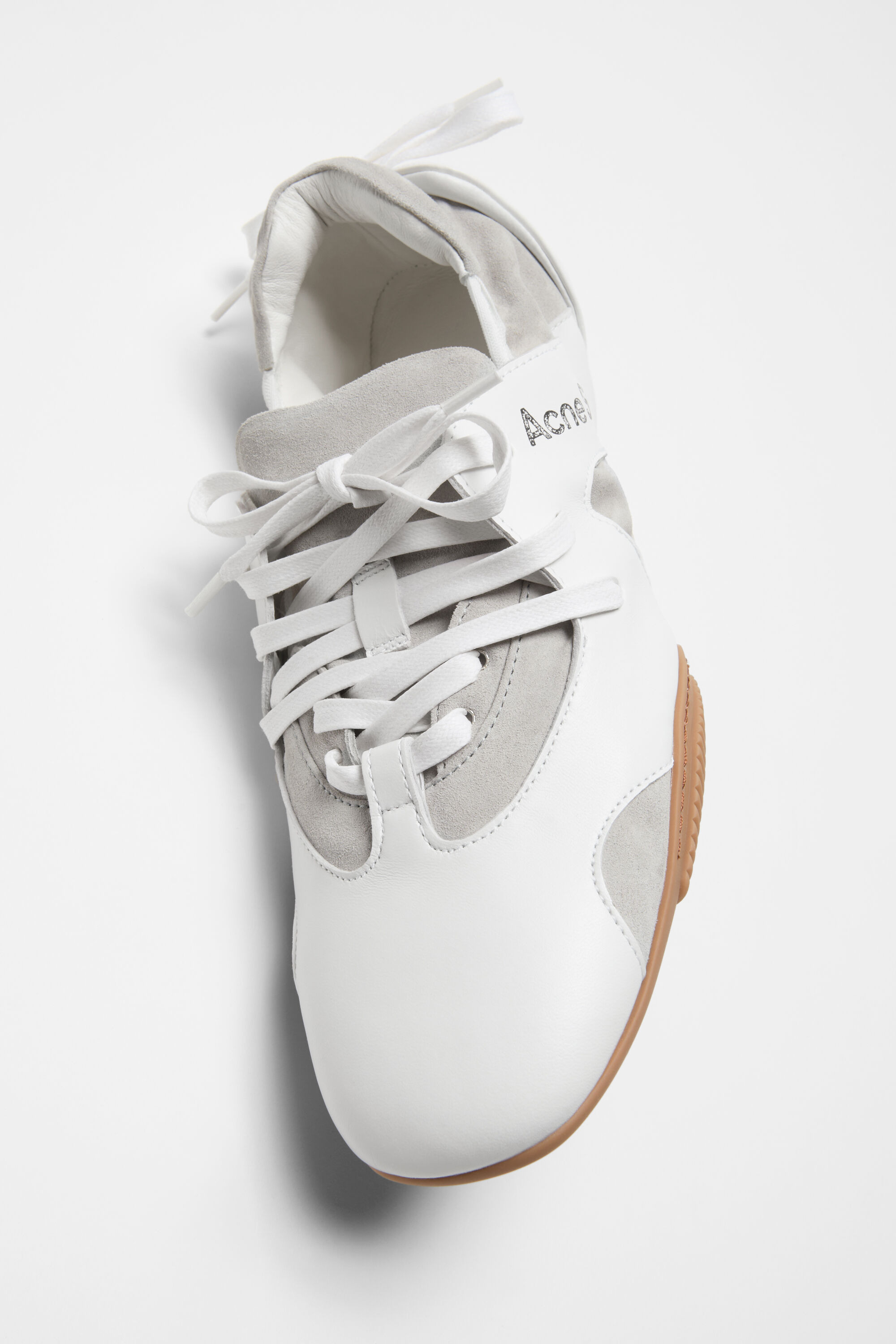 Leather lace-up shoes - Off white/white - 4