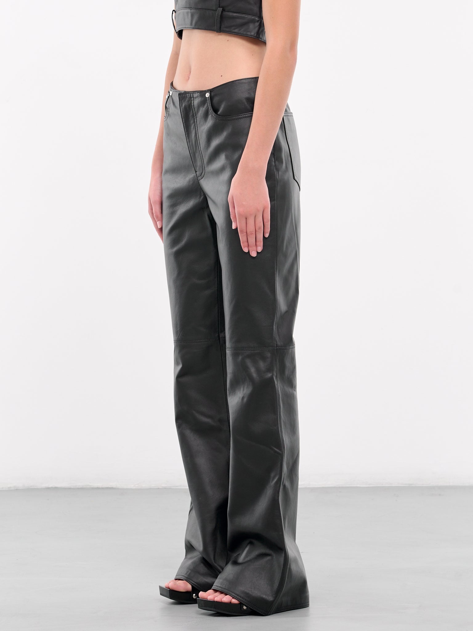 Faux Leather Trousers - 2