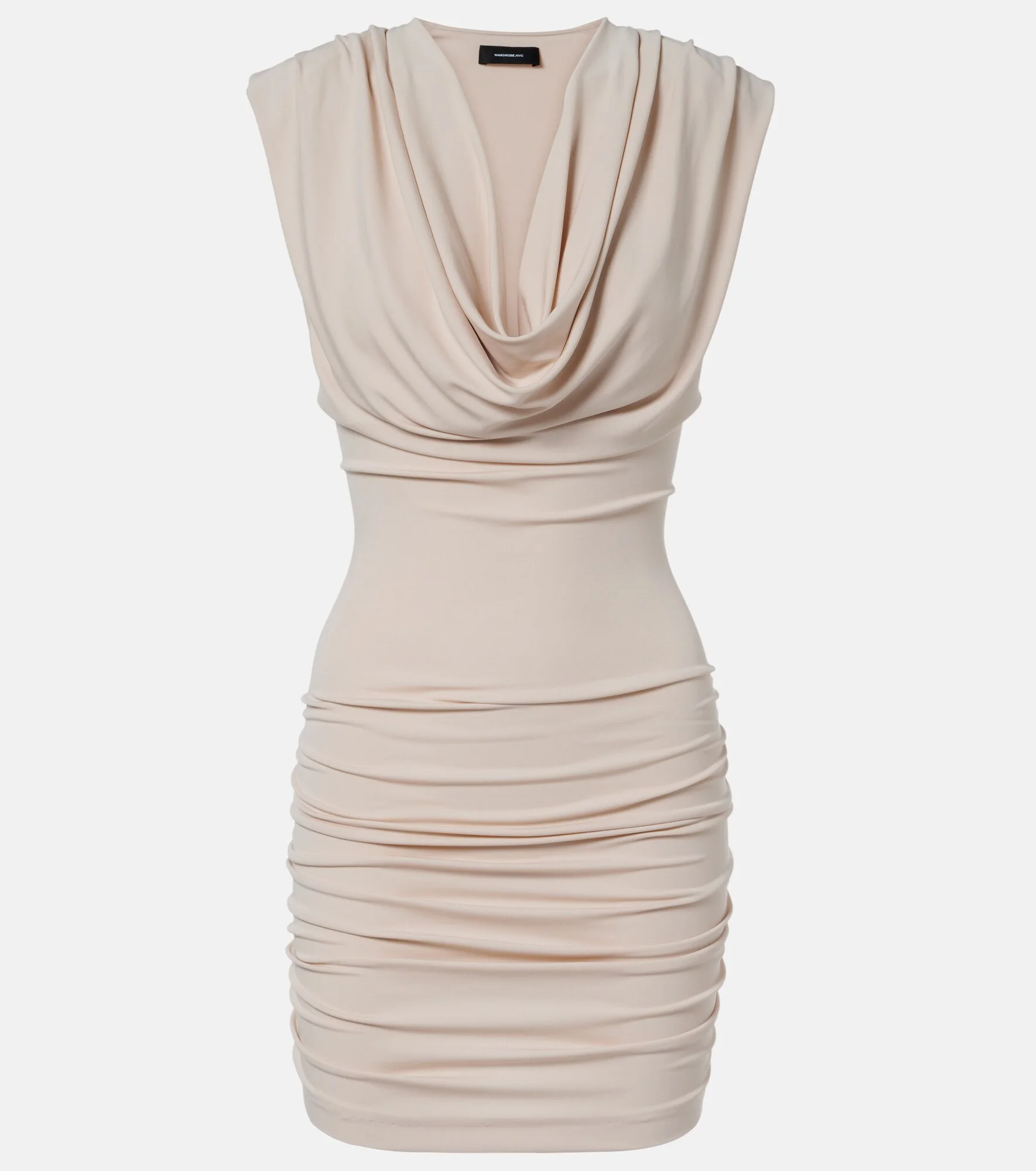 Draped jersey minidress - 1