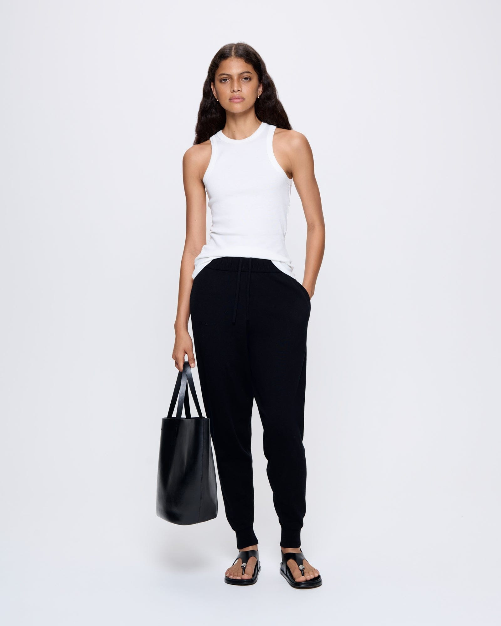 Womens DNA Knitted Track Pants - Black - 2