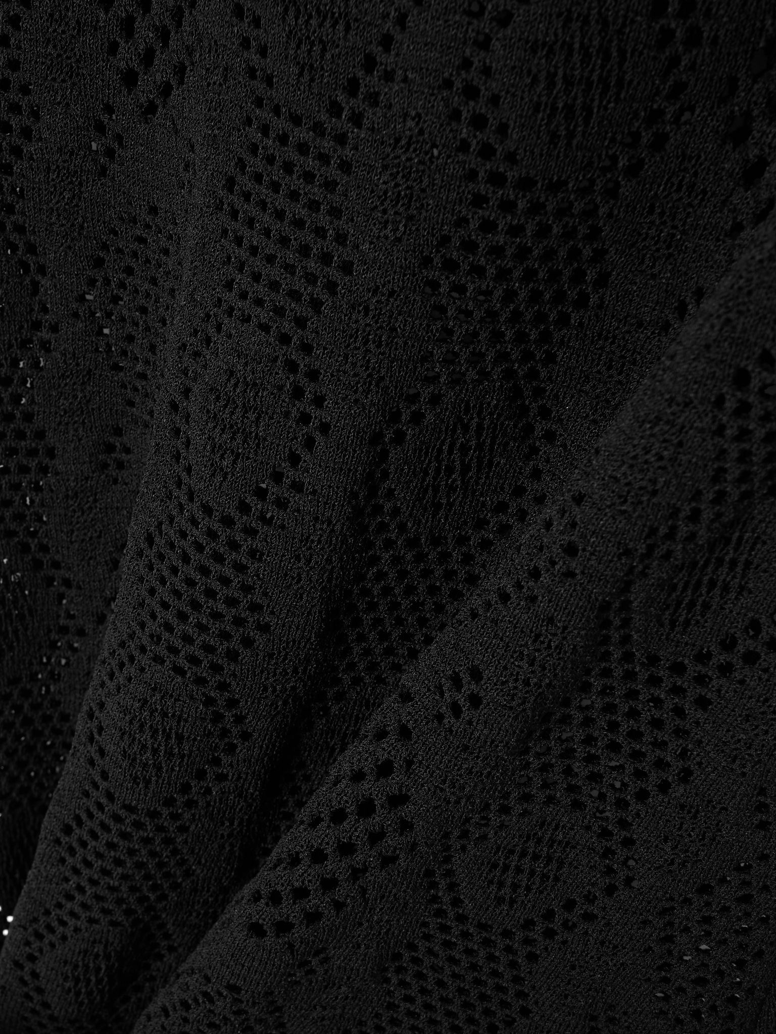 Open-knit midi dress Black - 4