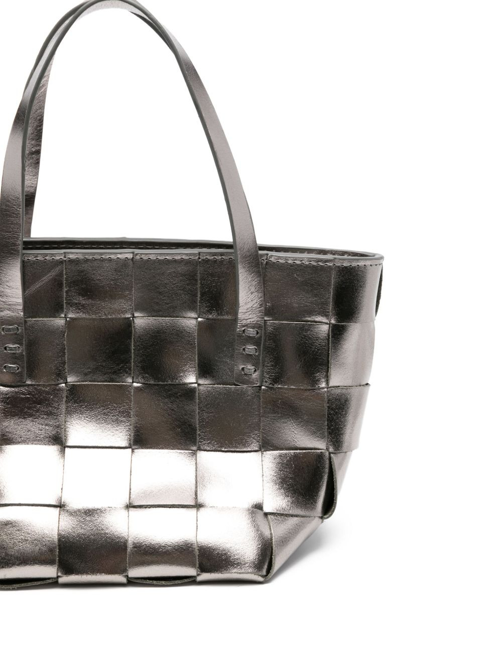 woven-leather tote bag - 4