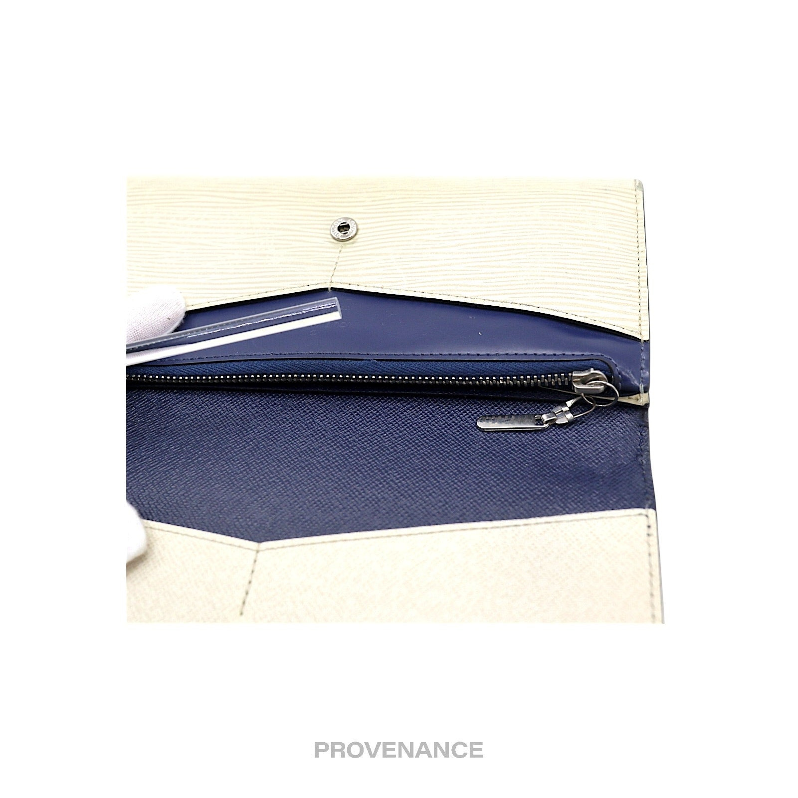Louis Vuitton Long Wallet - White Blue Epi Patchwork - 11