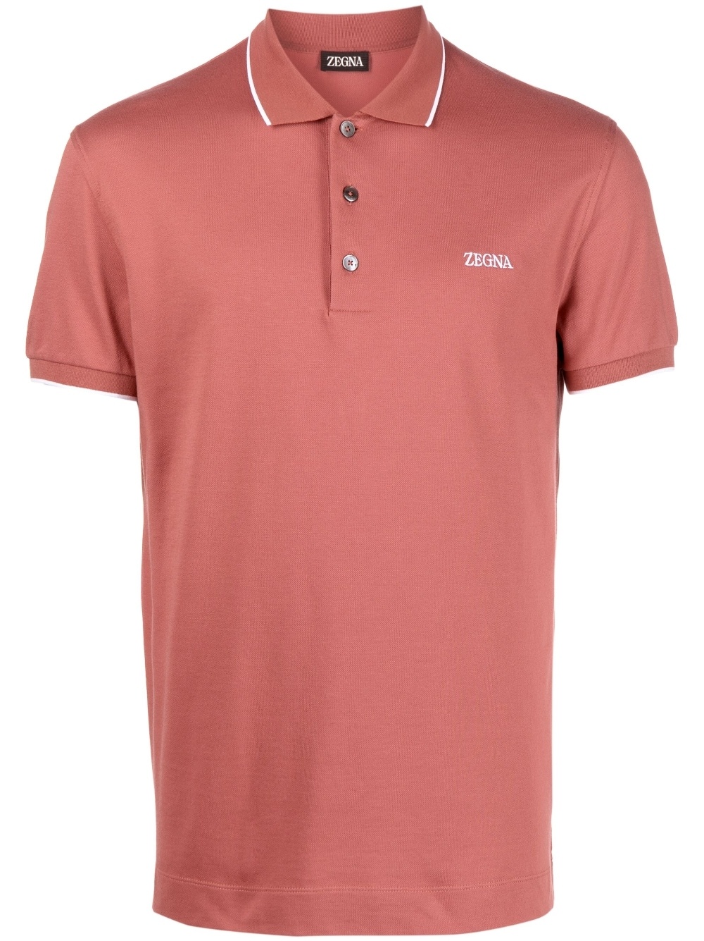 embroidered-logo polo shirt - 1