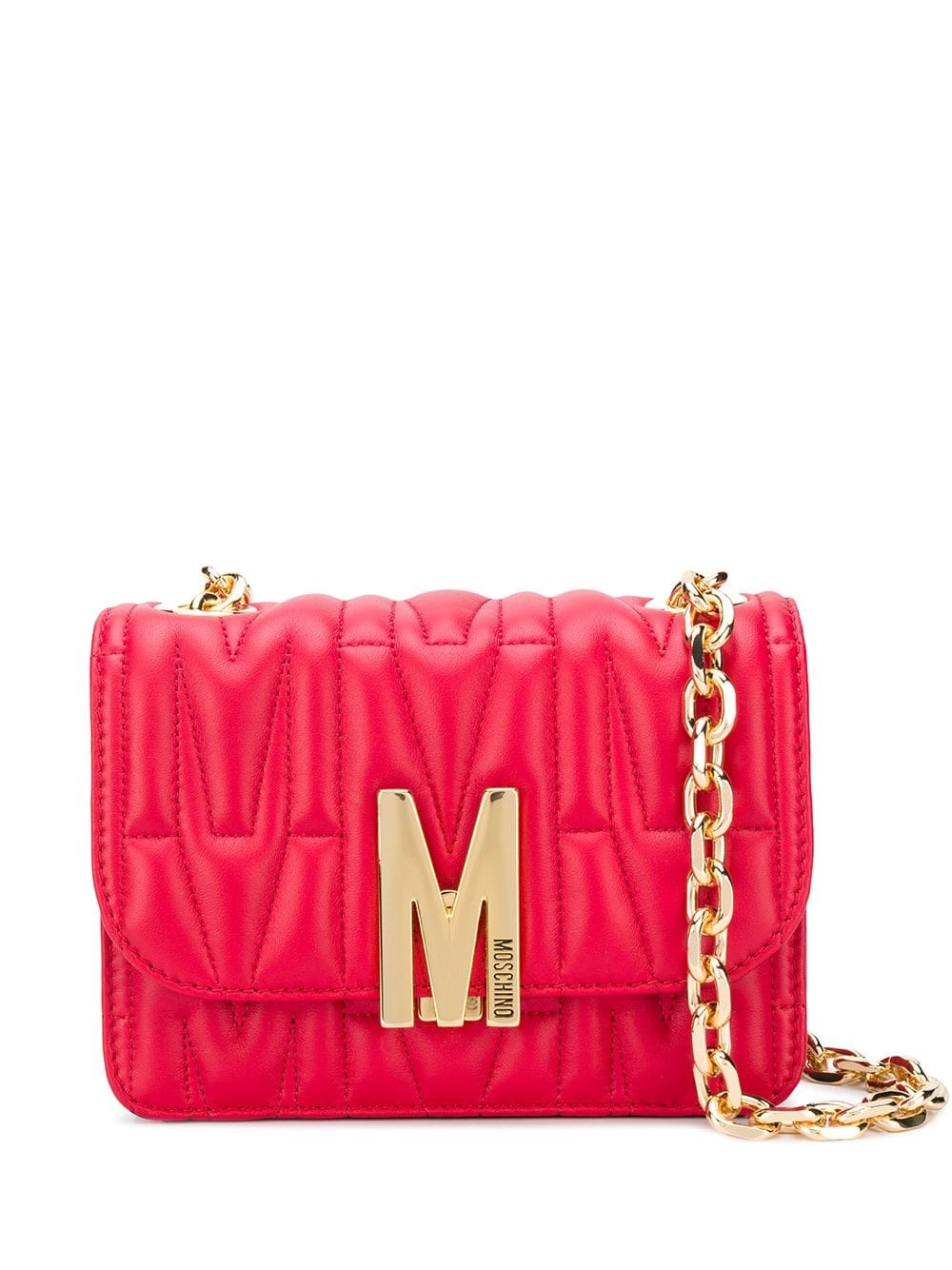 M-quilted shoulder bag - 1