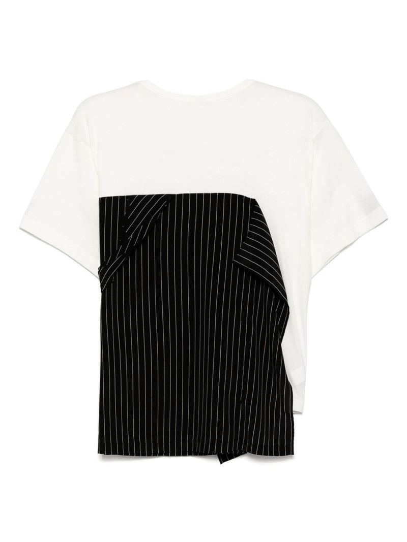 Y's pinstripe pattern T-shirt outlook