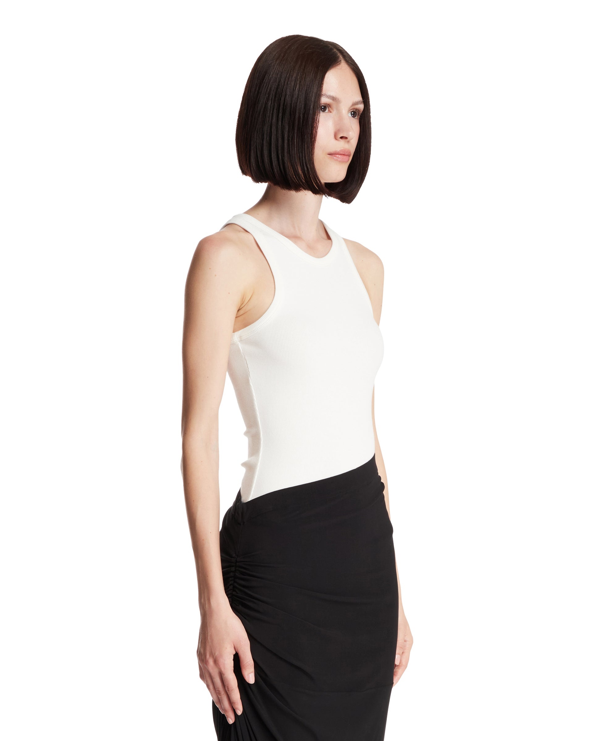 White Ribbed Top - 4