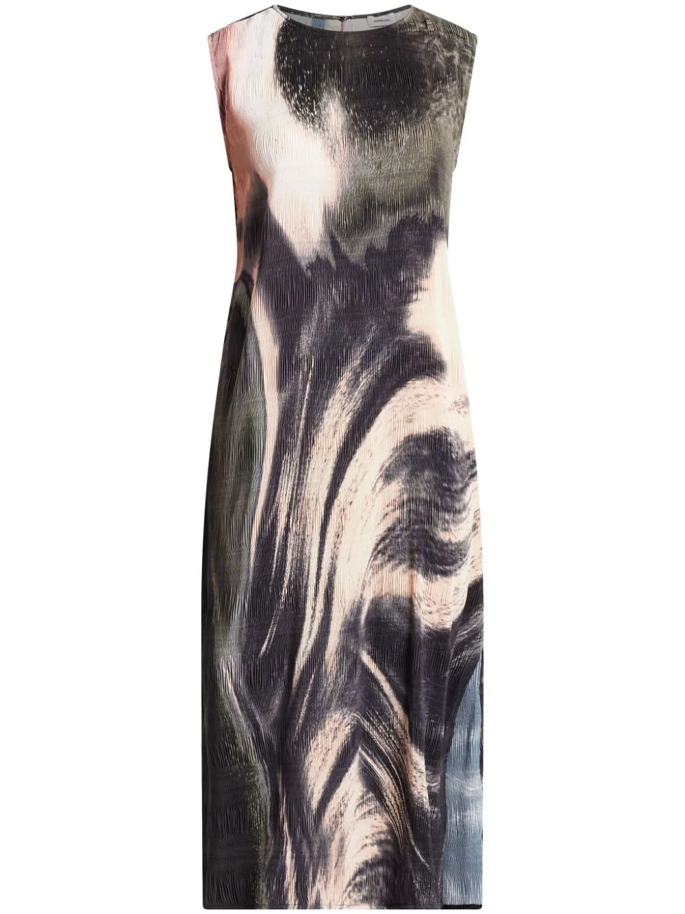 Evana watercolour-effect midi dress - 1