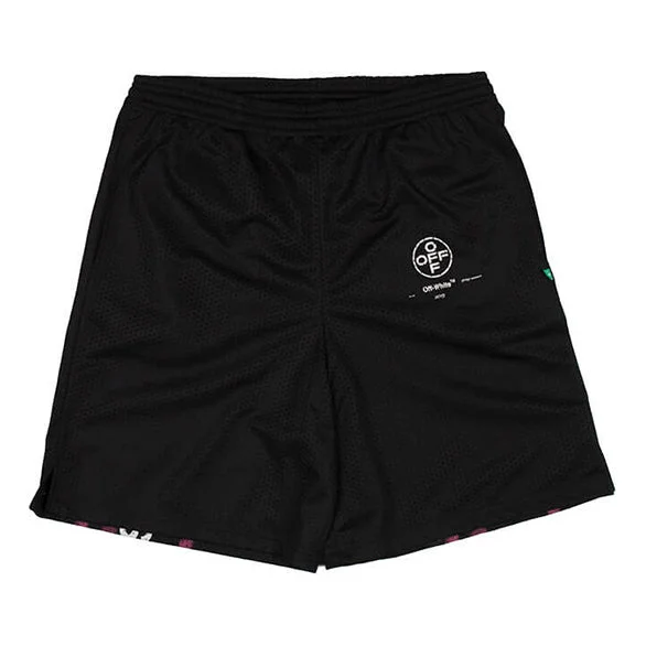 Off-White C/O Virgil Abloh Men'S Black Diag Stencil Mesh Shorts OMCI005R191010151028 - 1