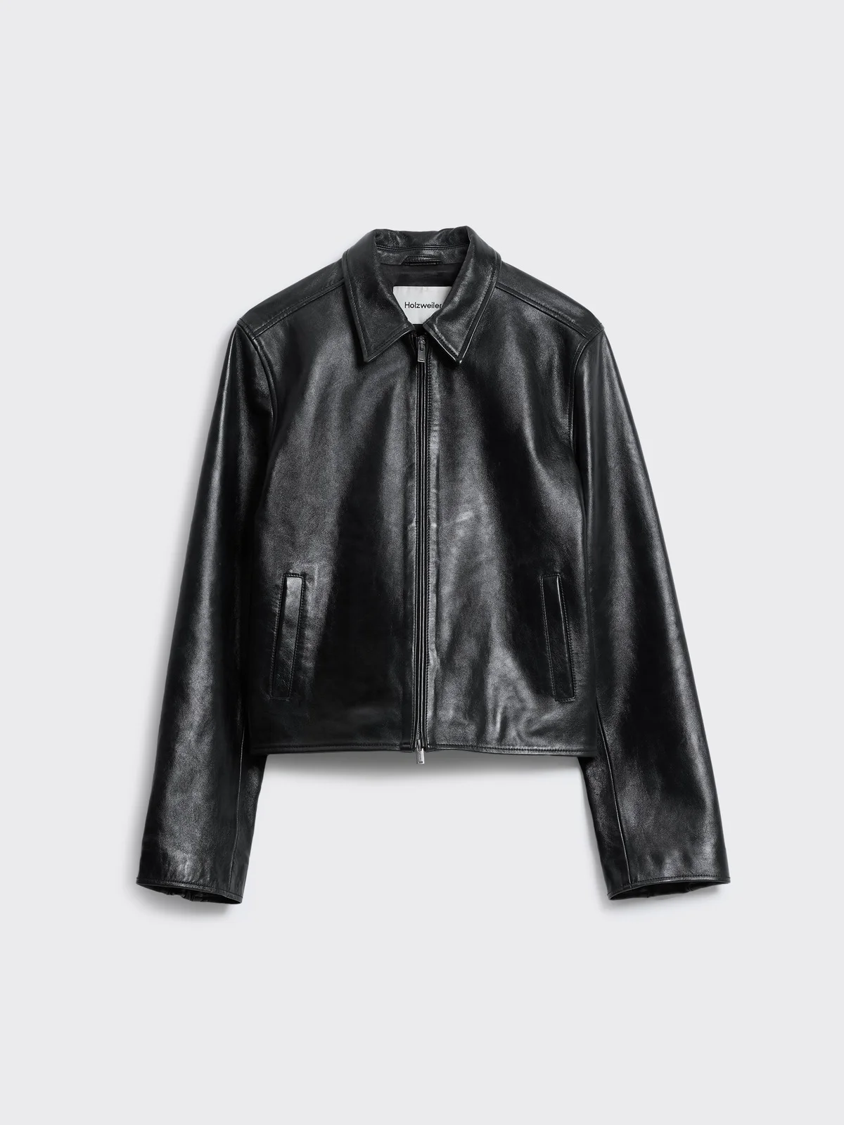 Slim-Fit Leather Jacket - 1