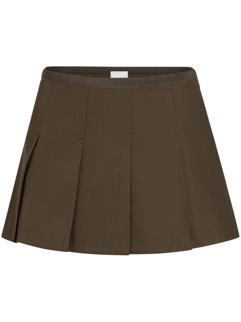 pleated gabardine mini skirt 1