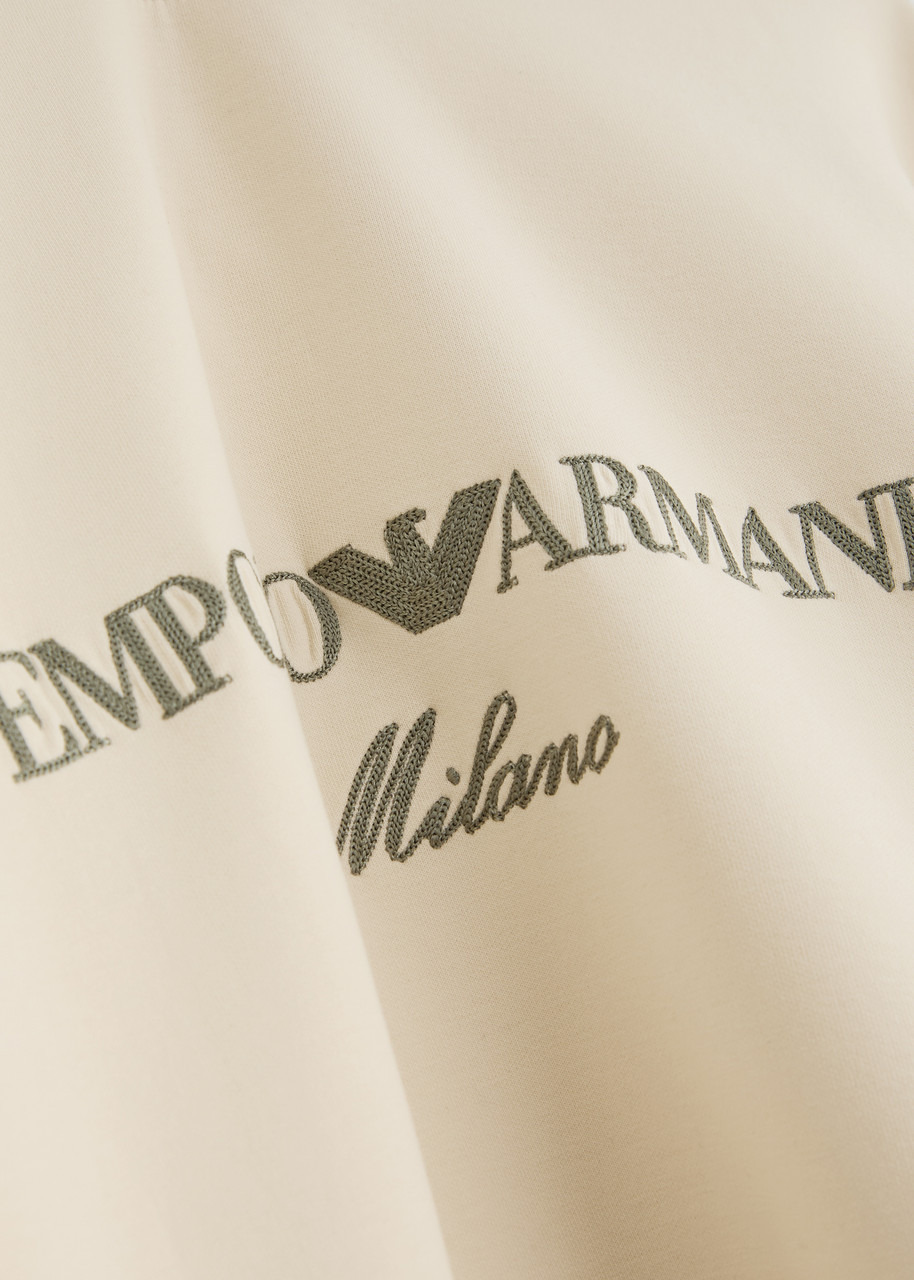 Emporio Armani Logo-embroidered Cotton-blend Sweatshirt - 5