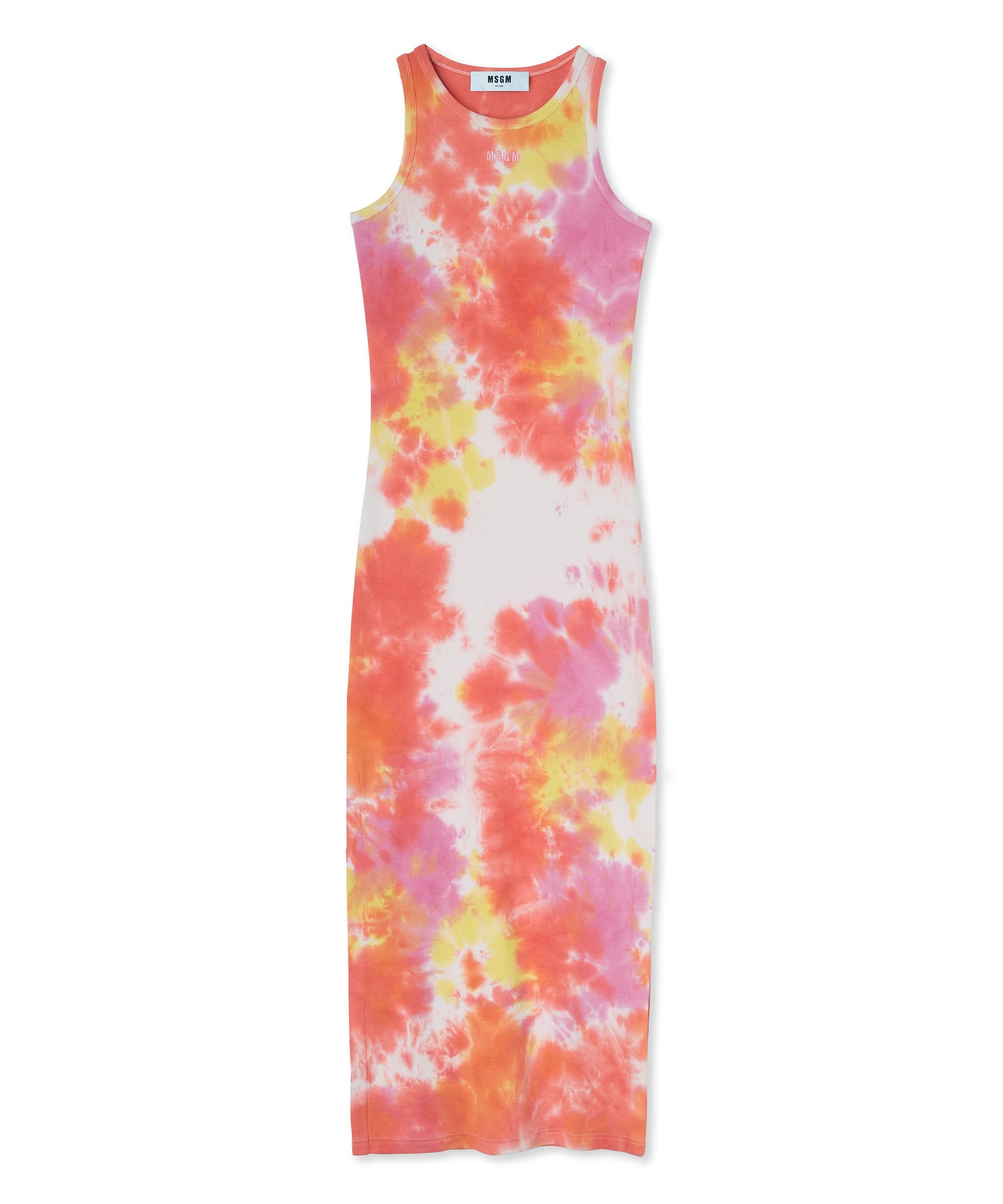 Dress in ribbed jeresy with tie-dye treatment - 1