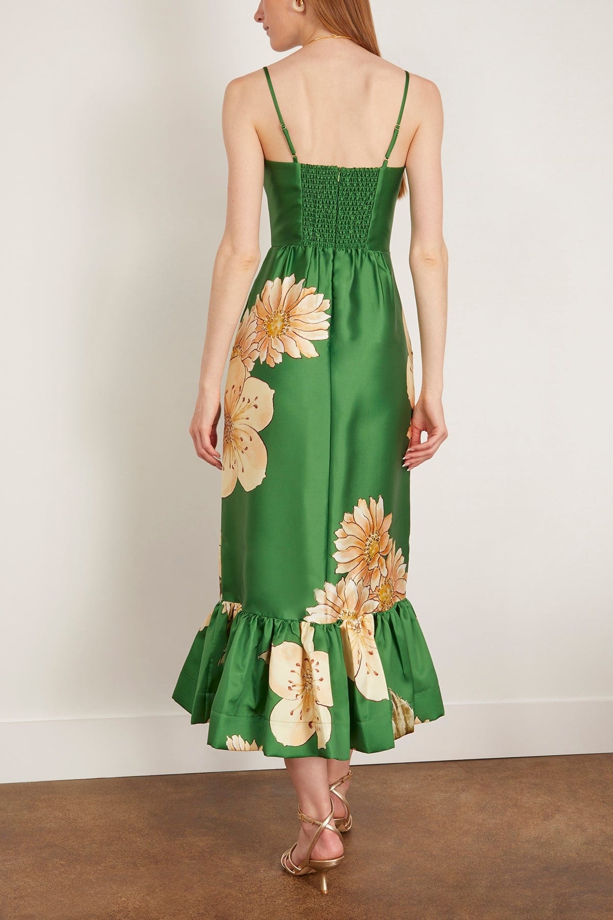 Sage Midi Dress in Green - 4