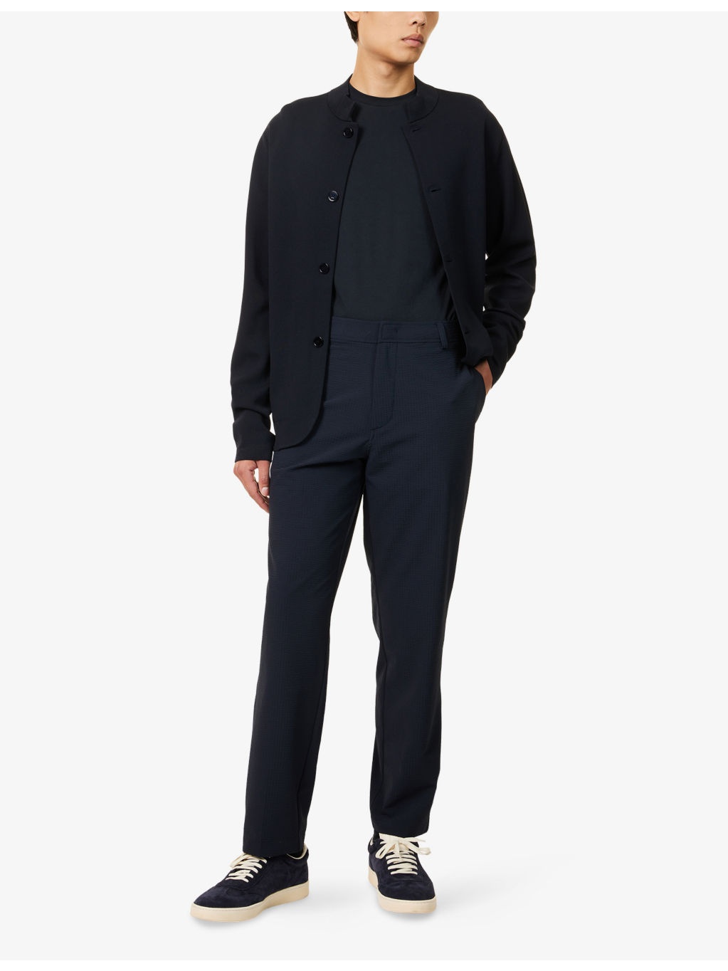 Buttoned Long-Sleeve Knitted Cardigan - 2