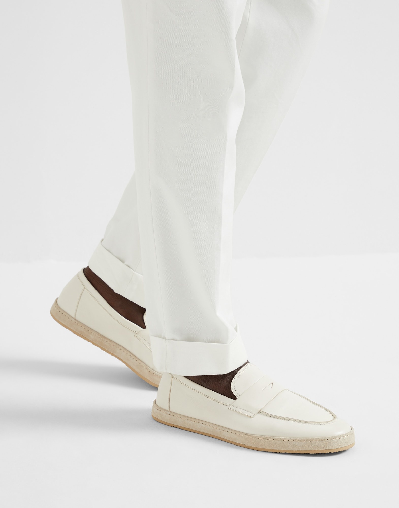Soft calfskin loafer sneakers - 4
