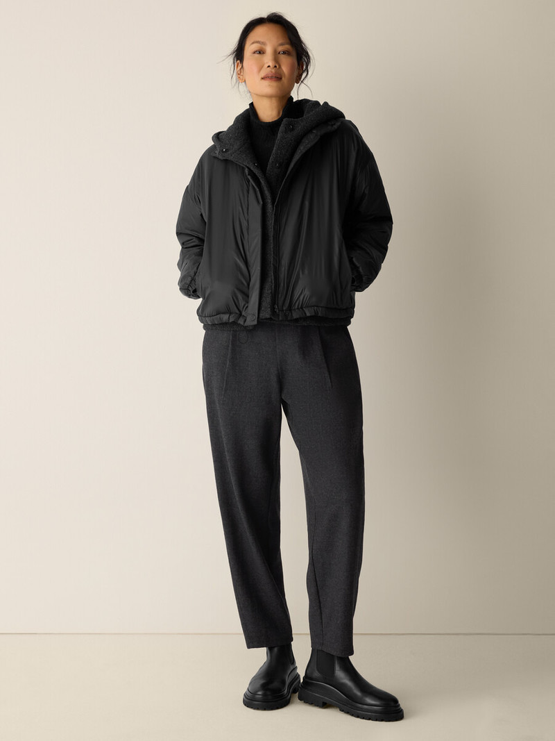 Eggshell Recycled Nylon Stand Collar Jacket 3