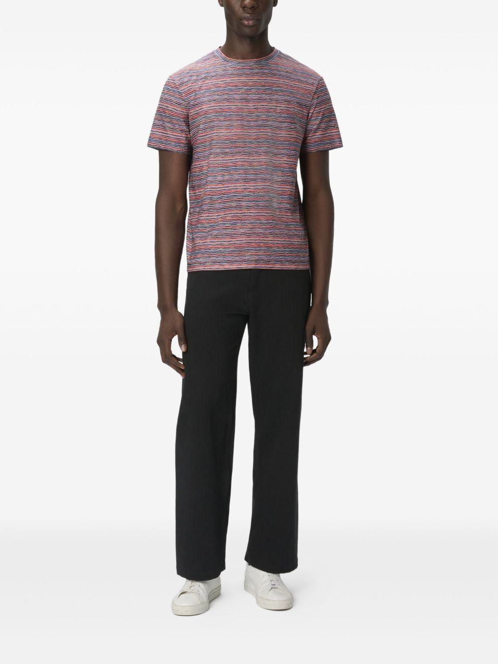 zig-zag pattern crew-neck T-shirt - 2