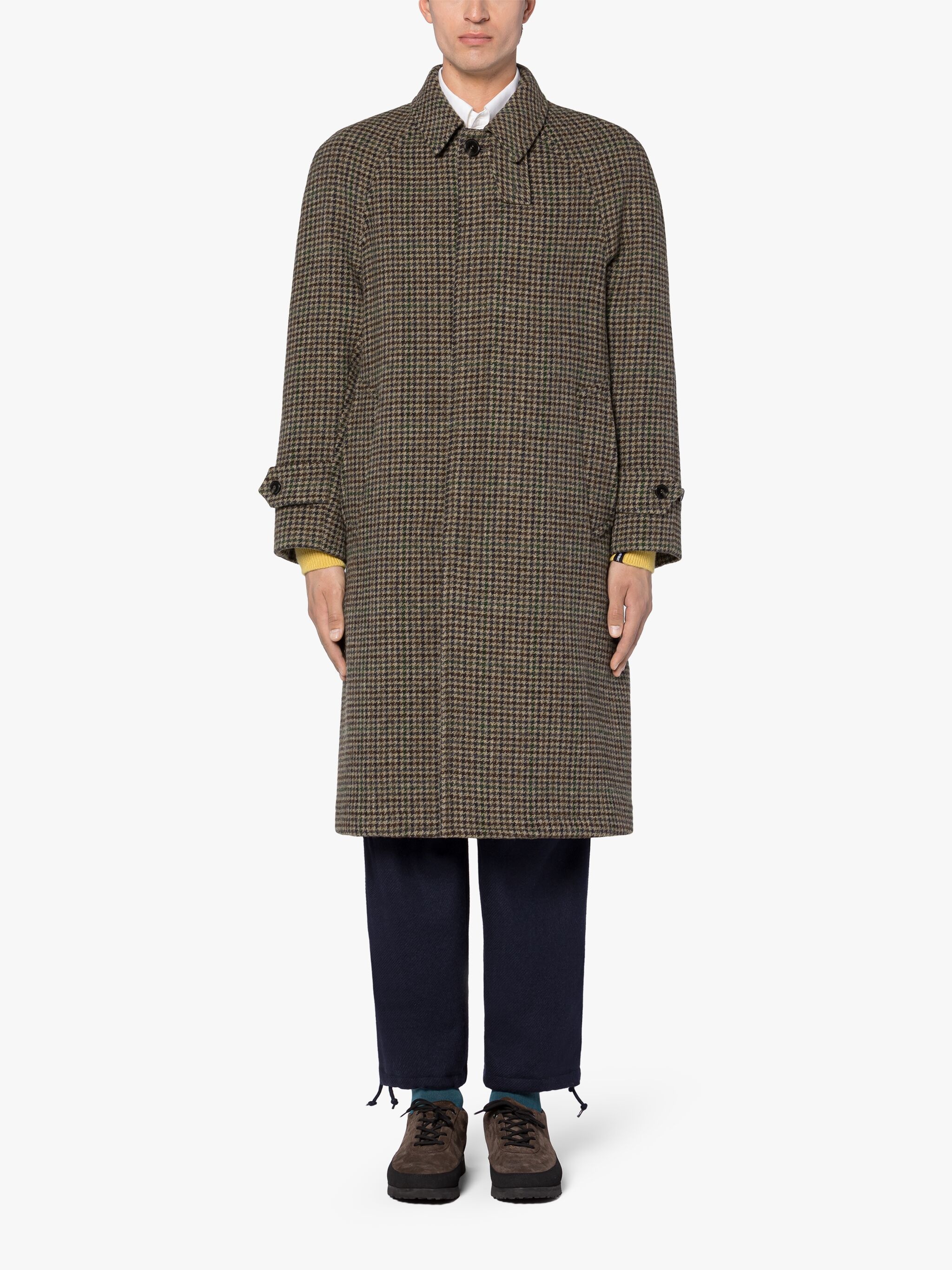 BOSTON GREEN CHECK WOOL OVERCOAT - 2