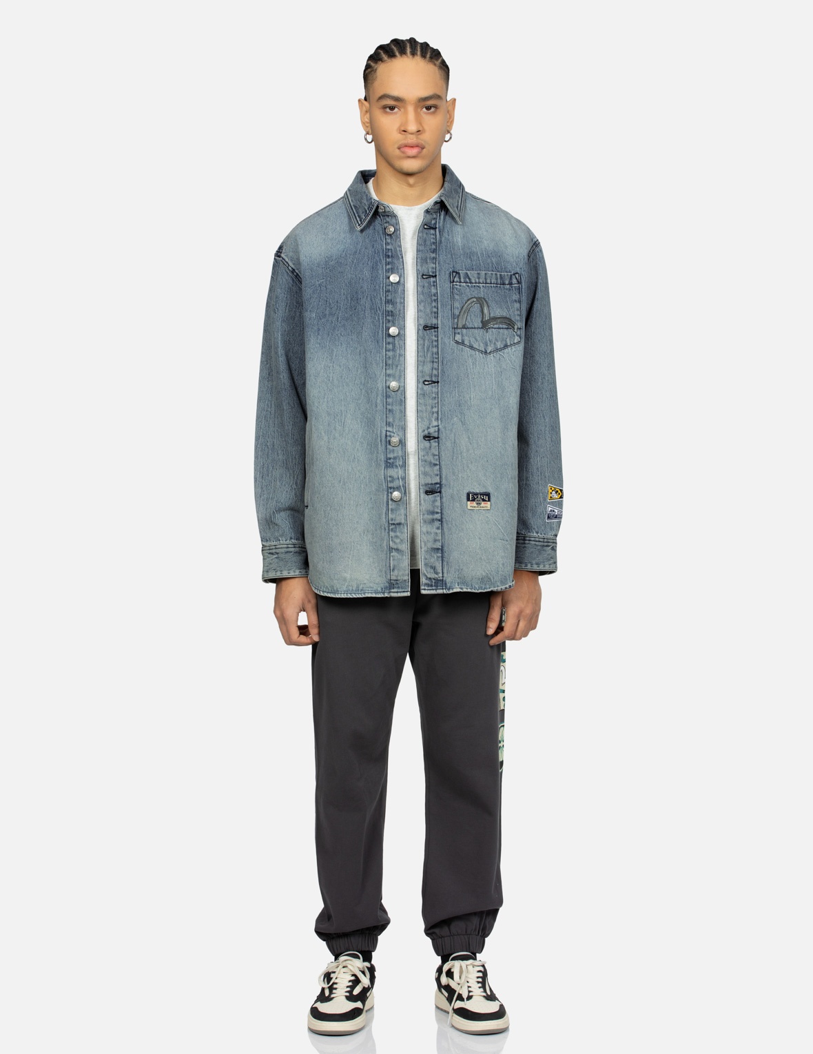 BRUSH DAICOCK PRINT REGULAR FIT DENIM SHIRT JACKET - 6