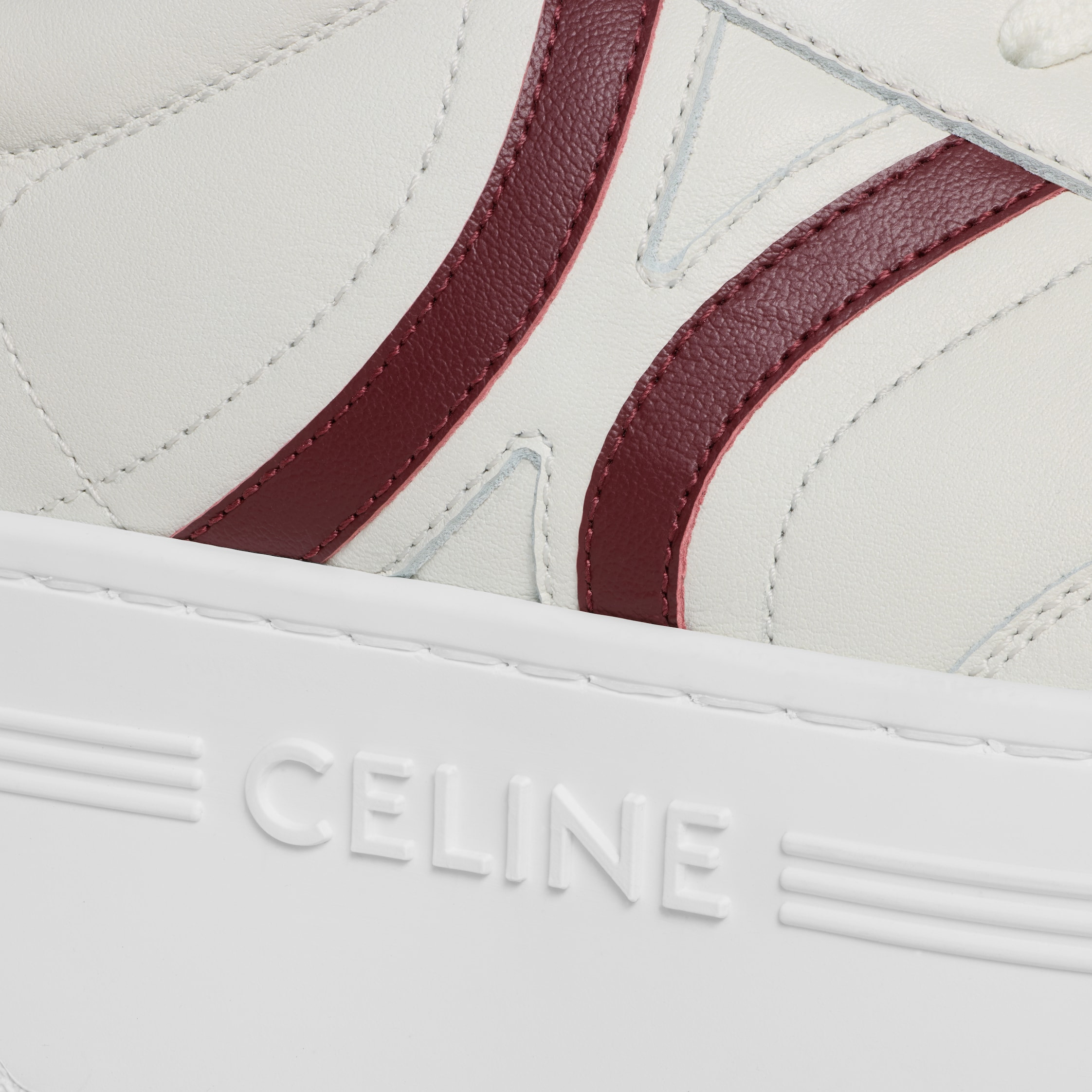 CELINE - BLOCK SNEAKERS WITH BACK TRIOMPHE AND WEDGE OUTSOLE IN CALFSKIN - 5
