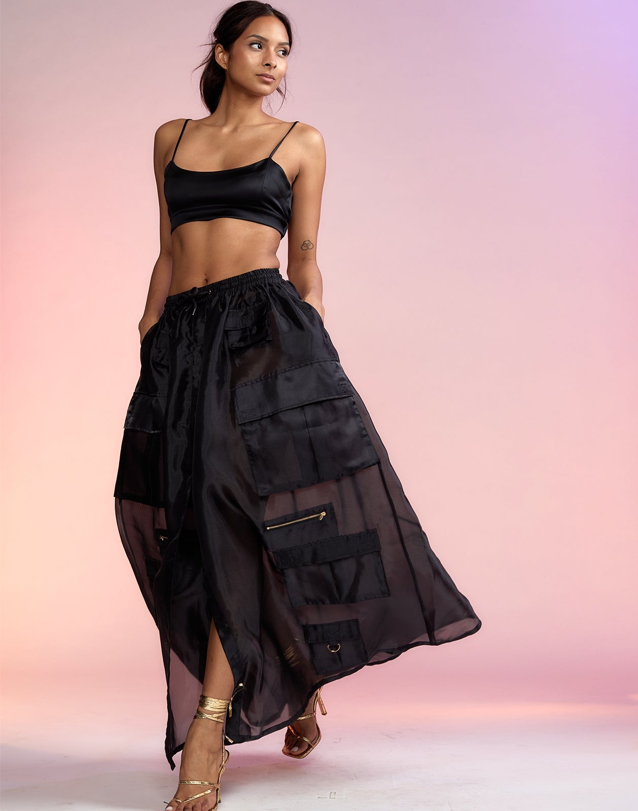 Organza Cargo Skirt - 3