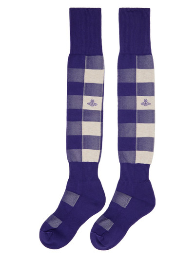 Vivienne Westwood Purple & Off-White High Socks outlook