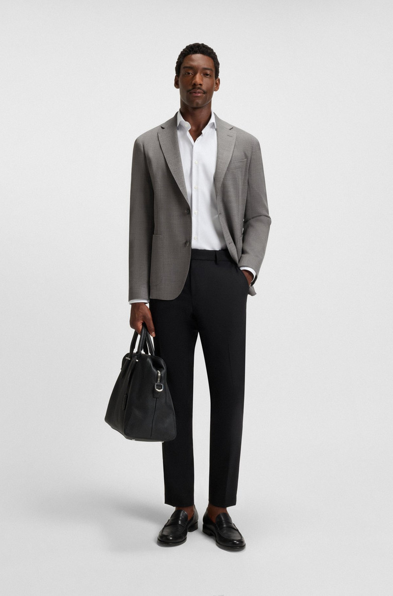 BOSS PATTERNED SLIM-FIT JACKET IN COMFORT-STRETCH CLOTH outlook