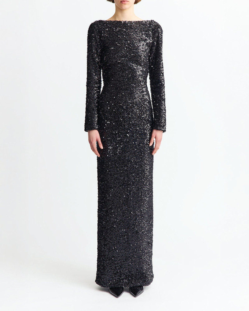 16ARLINGTON RETA GOWN IN TEXTURED SEQUIN outlook