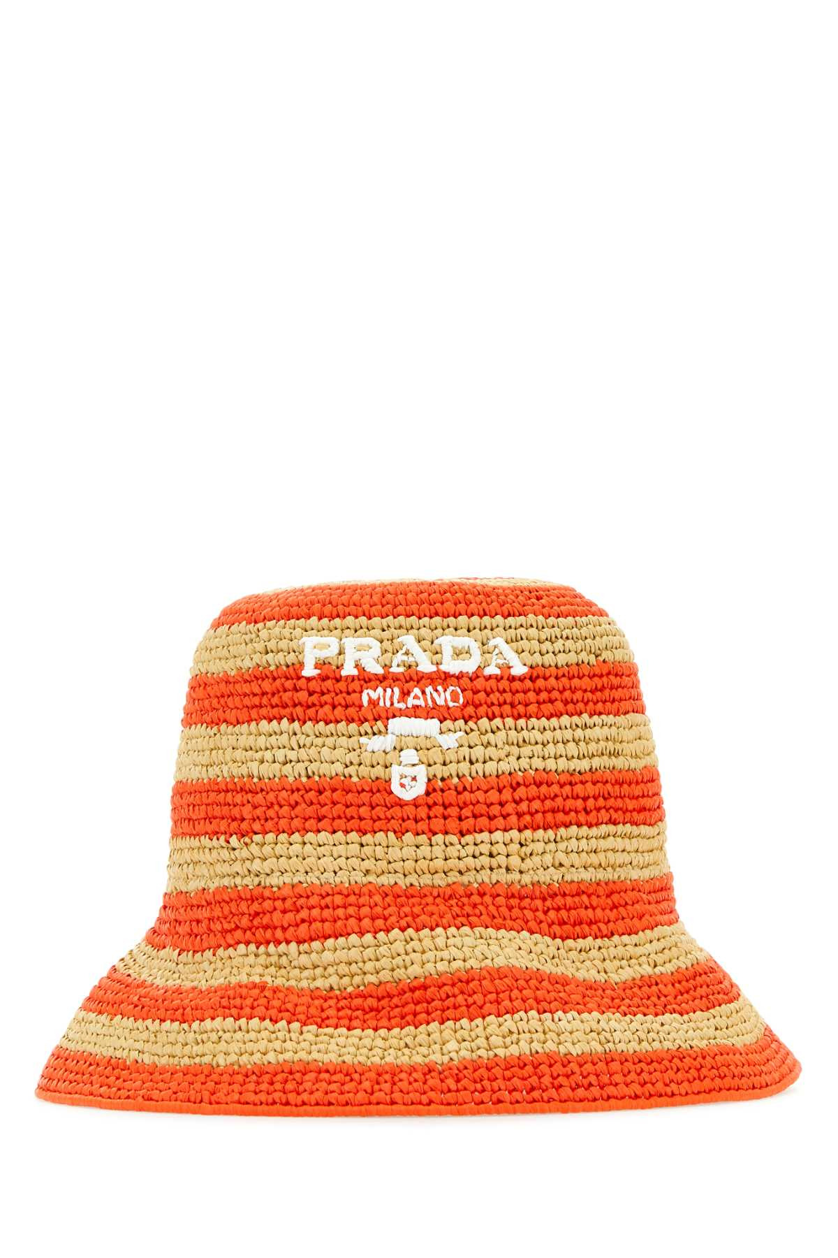 Prada Women Embroidered Raffia Bucket Hat - 2