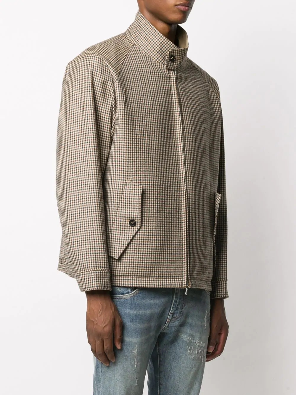 check-pattern reversible jacket - 3