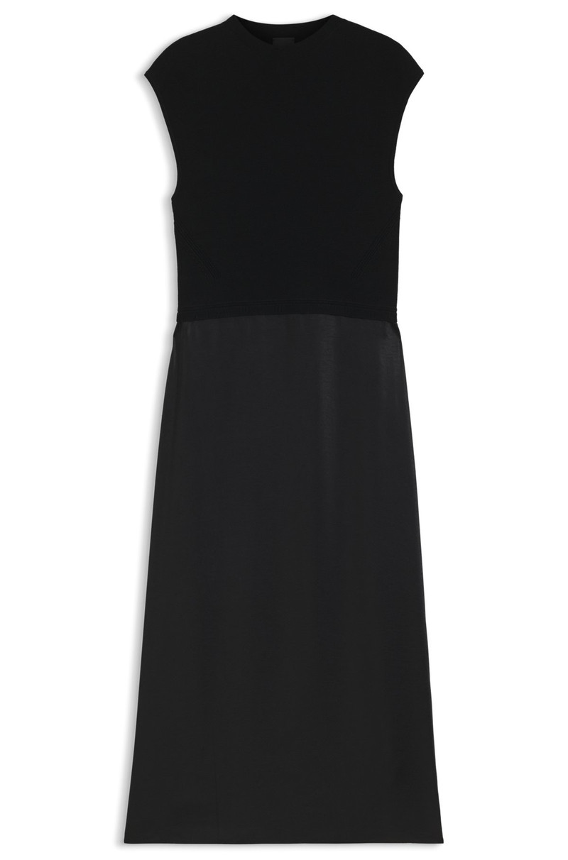 KNITTED DRESS WITH SATIN SKIRT 1