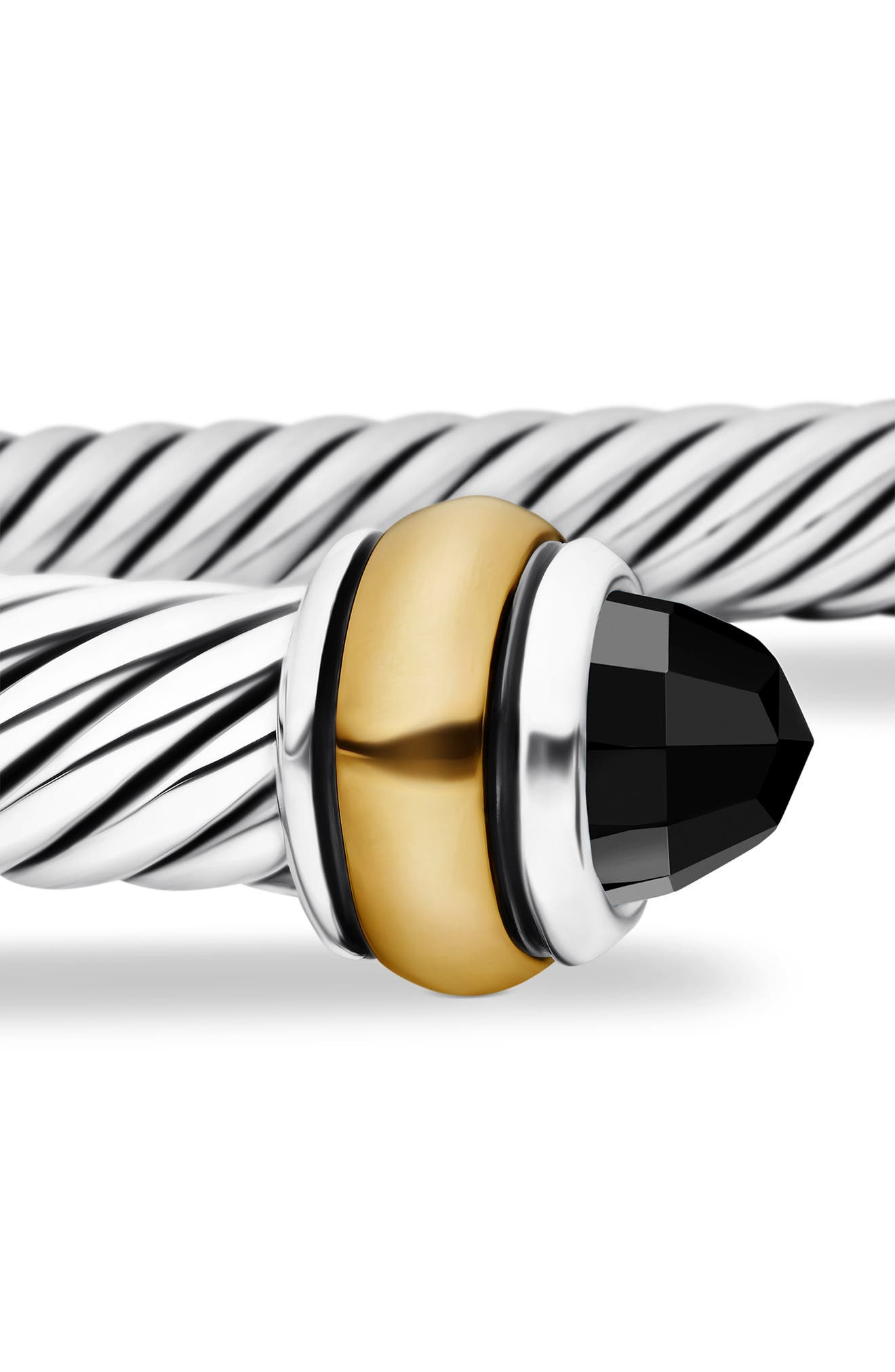 David Yurman Cable Classic Bracelet with 18K Gold & Semiprecious Stones, 4mm in Black Onyx at Nordst - 4