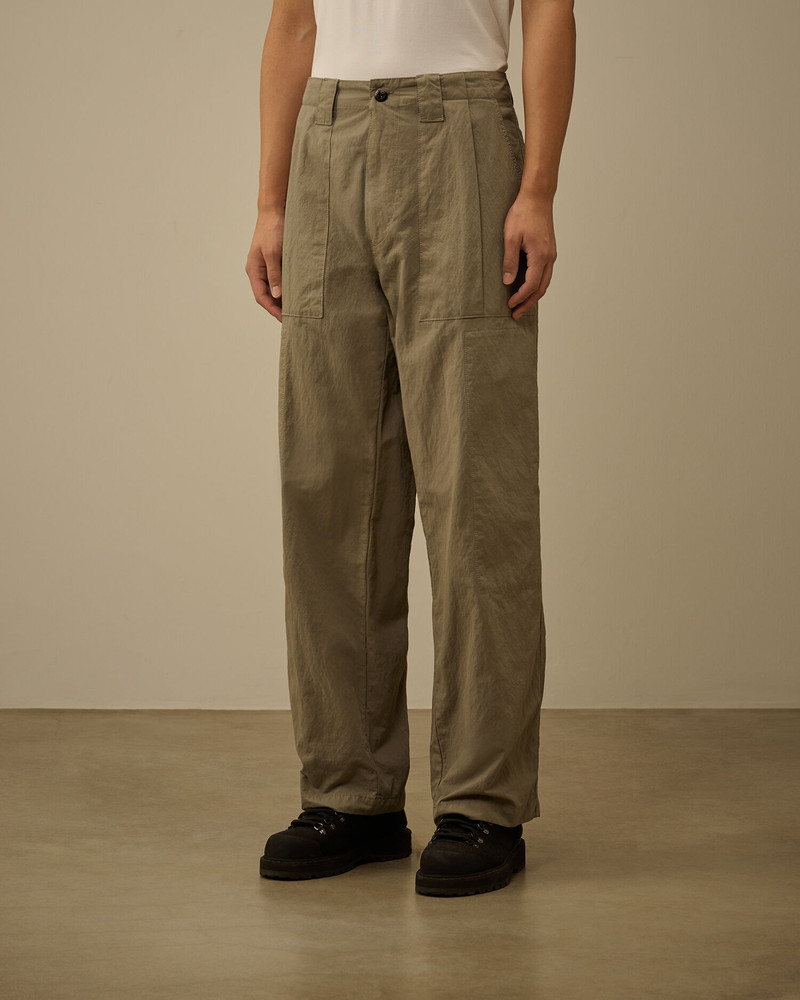 Diagonal Flatt Nylon Loose Pants 3