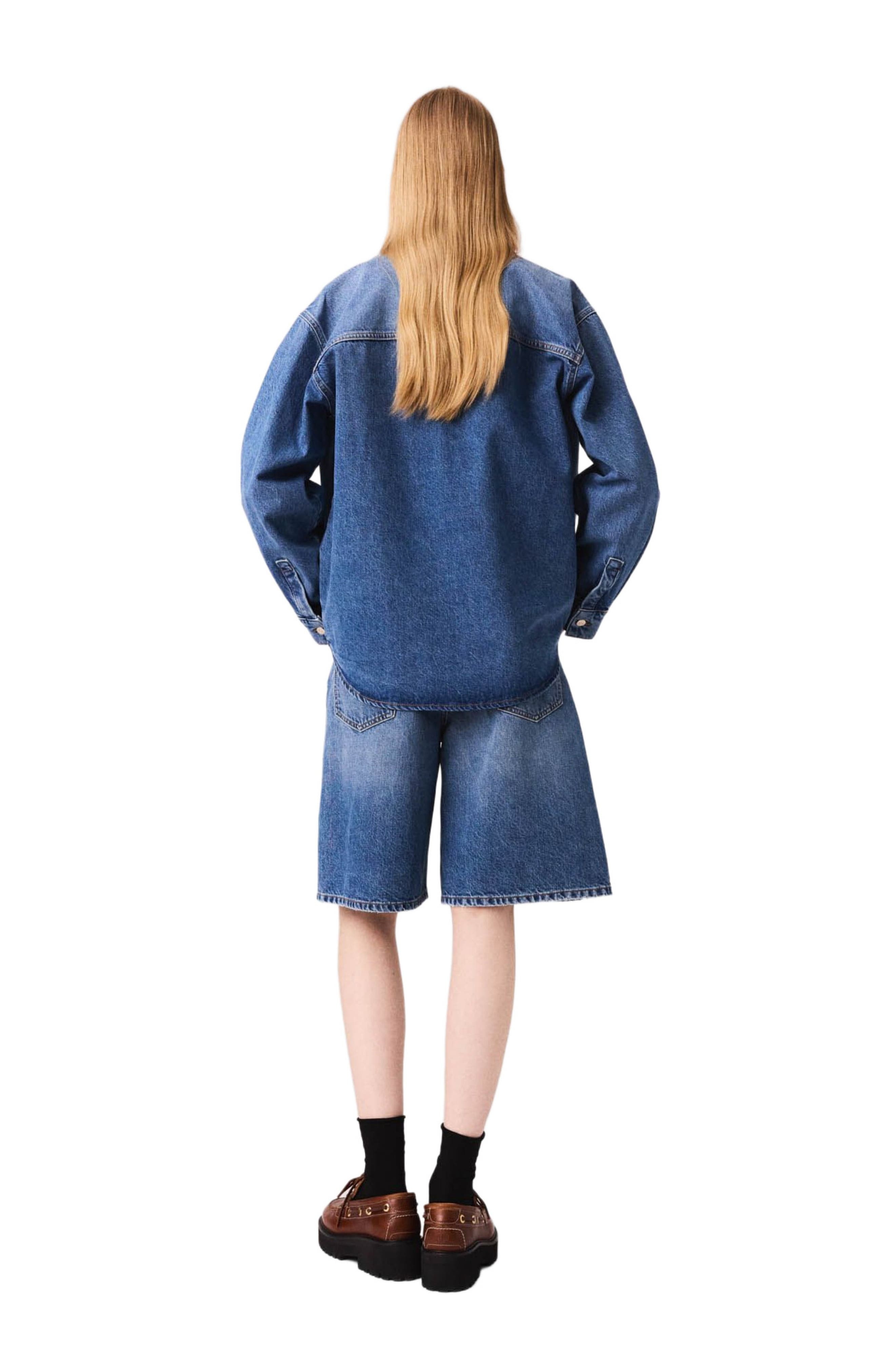 maje Faded denim jacket in Blue at Nordstrom - 2