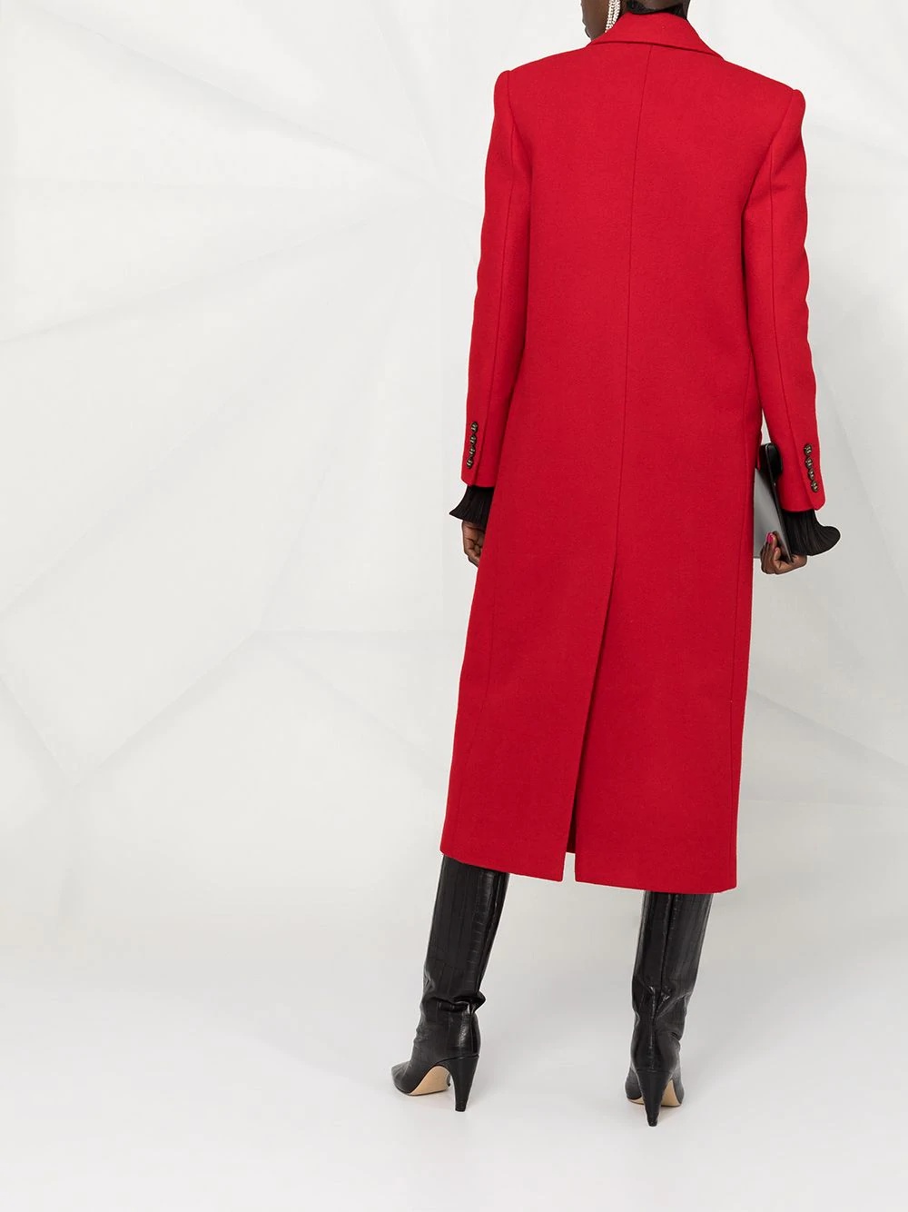 double-breasted midi coat - 4