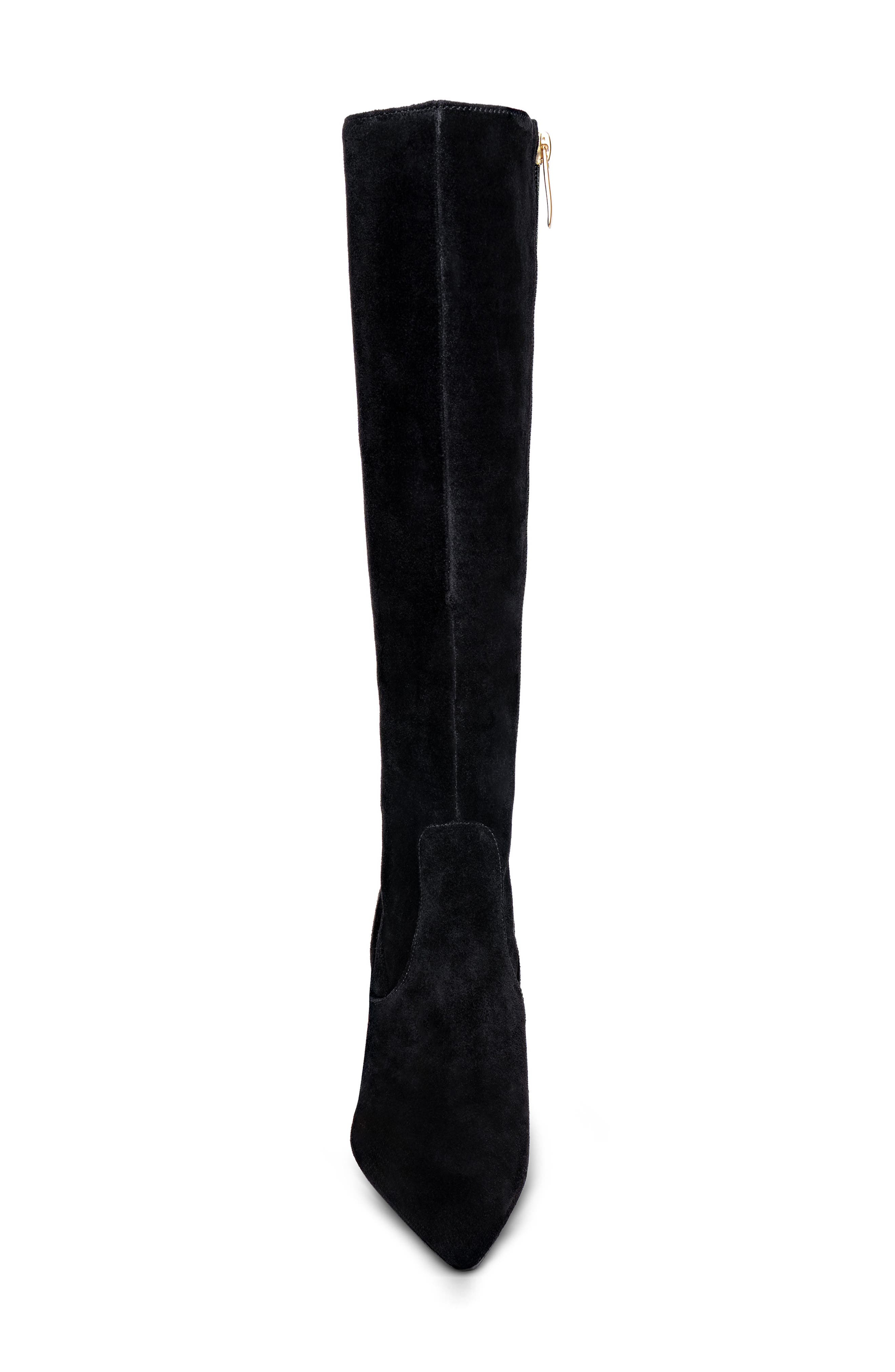 L'AGENCE Marya Knee High Boot in Black Suede at Nordstrom - 4