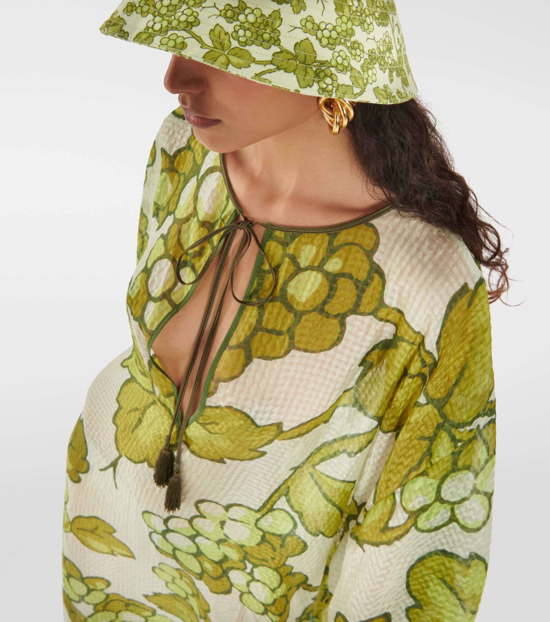 Printed silk kaftan - 4