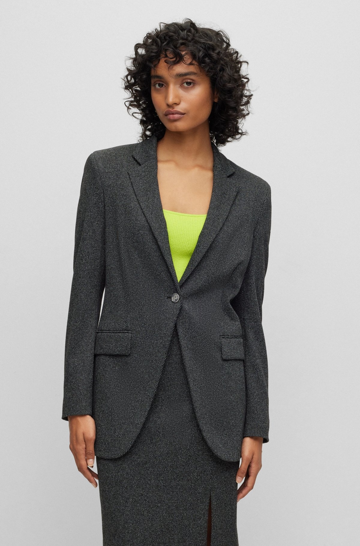 SLIM-FIT JACKET IN HEAVYWEIGHT WOVEN CLOTH - 2