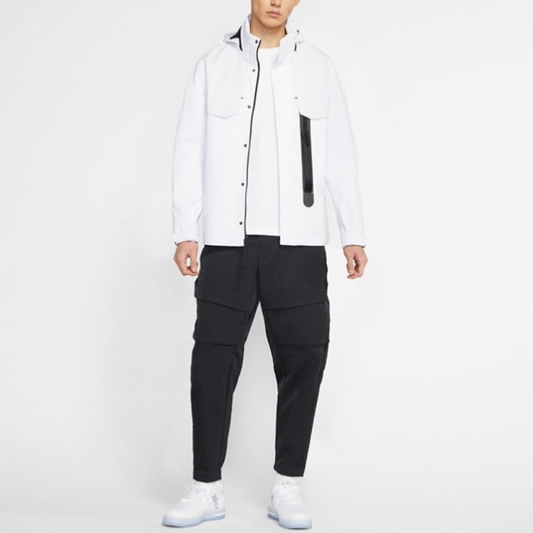 Nike Sportswear Tech Pack Contrast Sports Hooded Jacket For Men White CZ9310-100 - 3