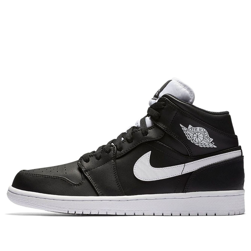 Air Jordan 1 Retro Mid 'Black White' 554724-038 - 1