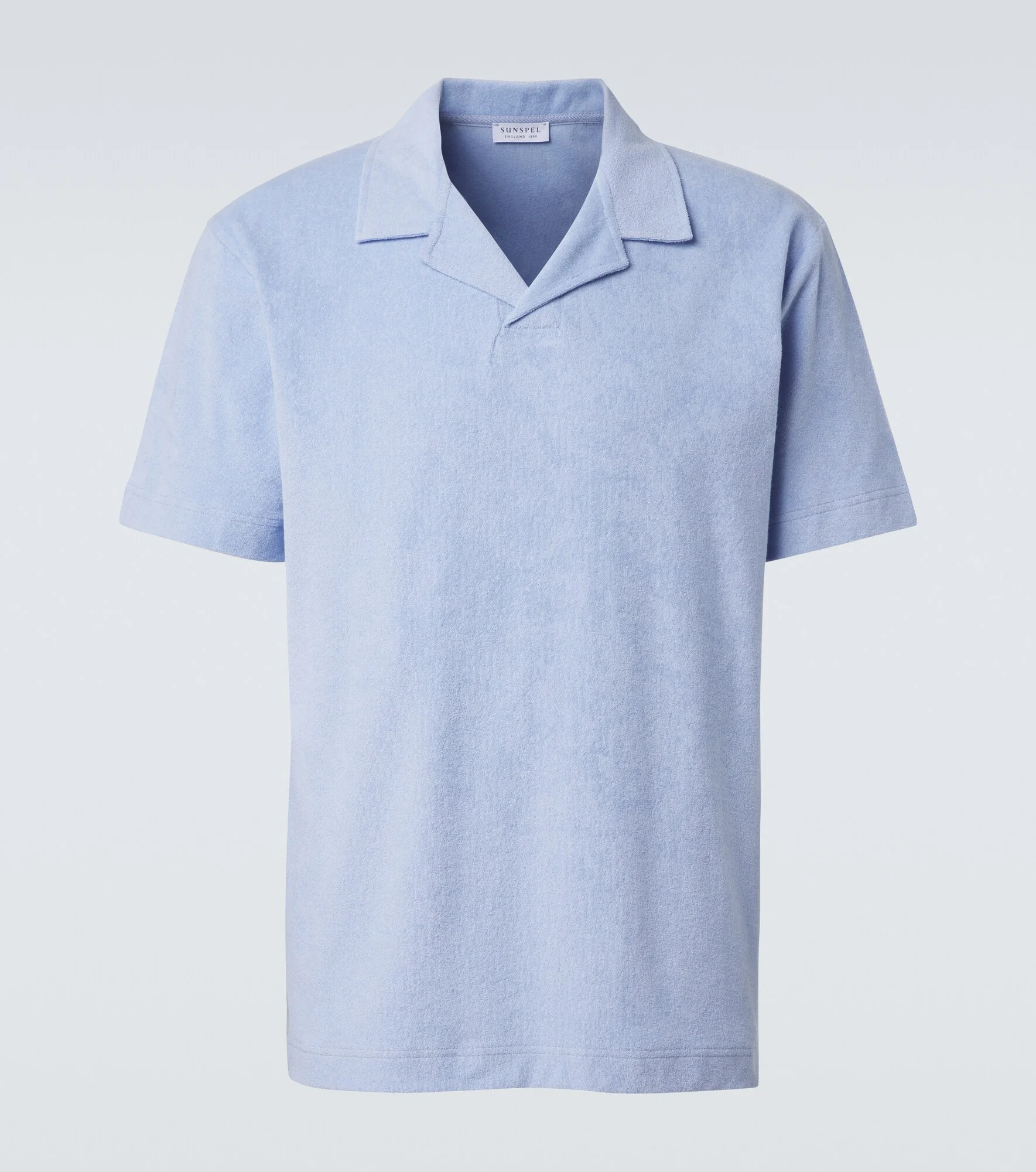 Cotton terry polo shirt - 1