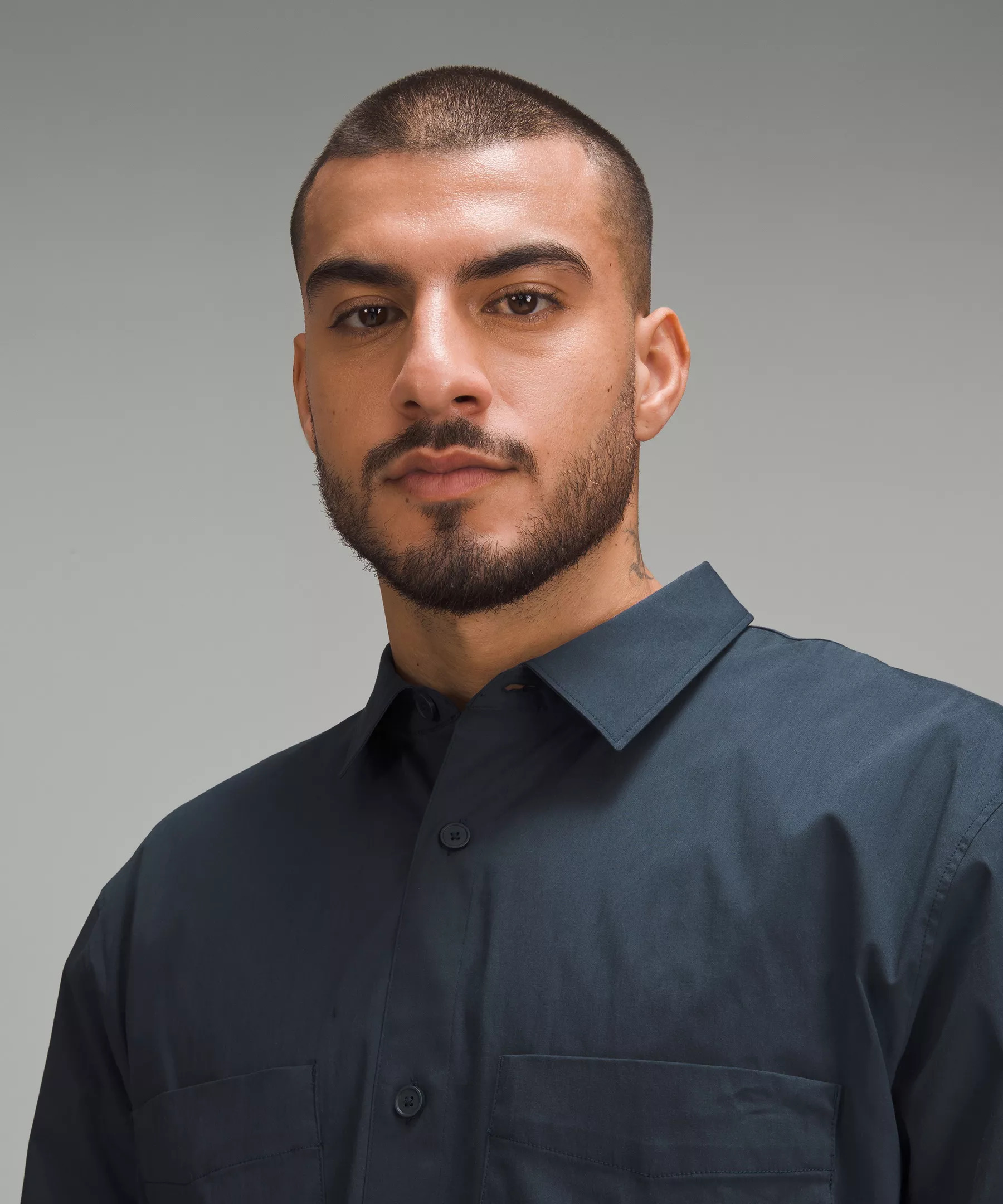 Poplin Relaxed Long-Sleeve Button Up Shirt - 4