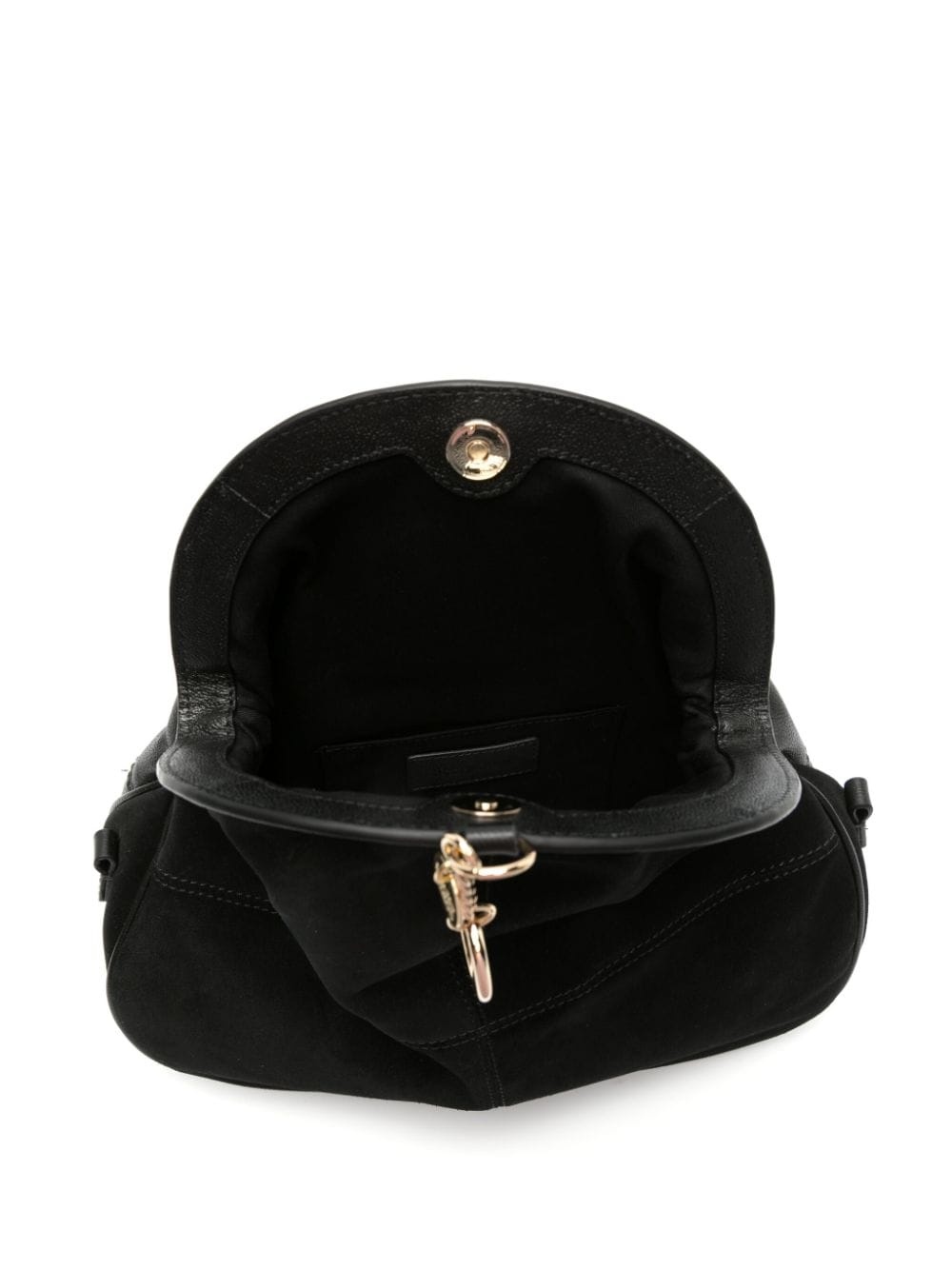 logo-embossed panelled shoulder bag - 5