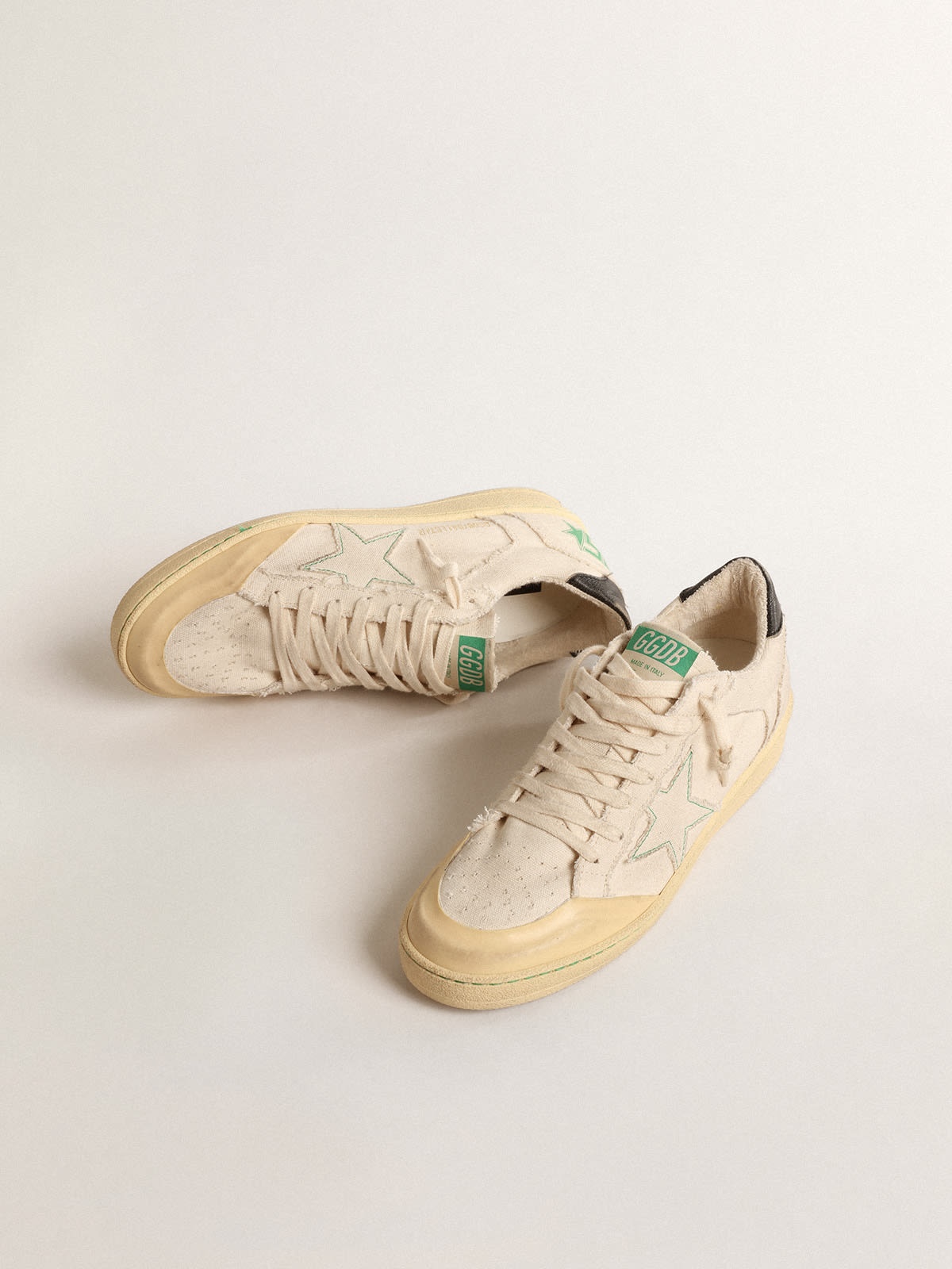 Ball Star with vanilla canvas star and leather heel tab - 2