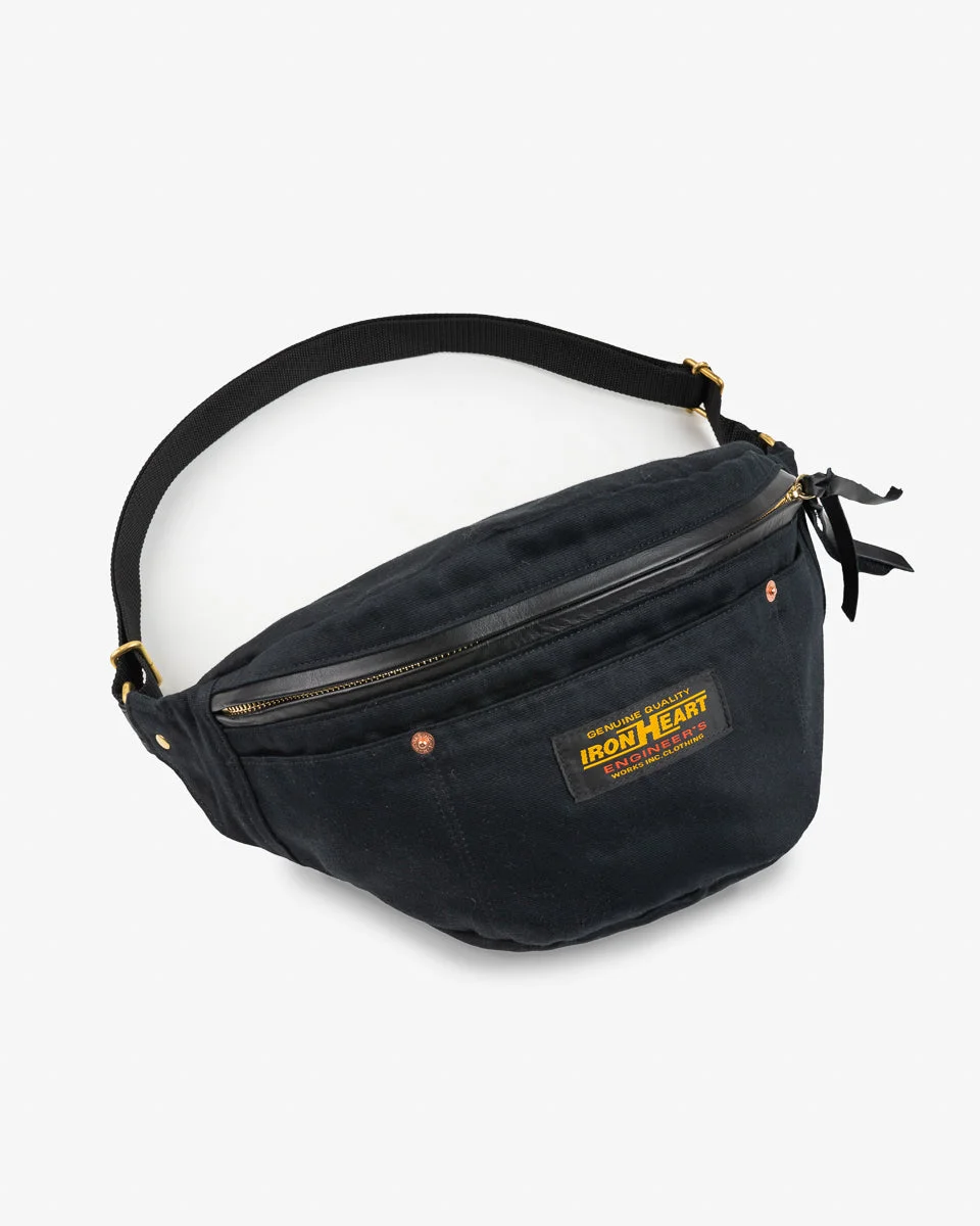 IHE-53-BLK 12OZ WHIPCORD WAIST BAG - BLACK - 1