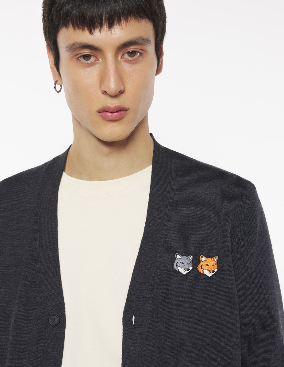 DOUBLE BOLD FOX HEAD PATCH REGULAR CARDIGAN - 4